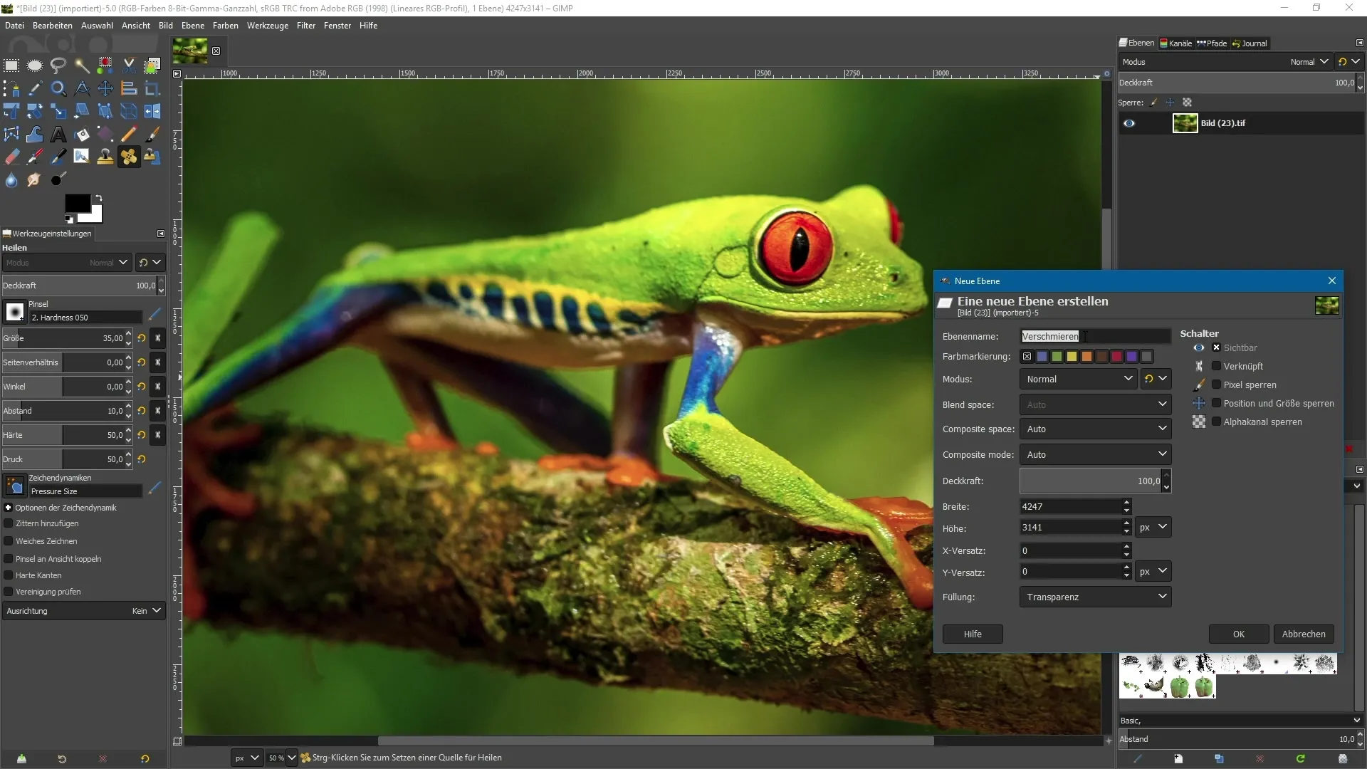 Utilizar de manera efectiva las herramientas de reparación en GIMP 2.10 Utilizar eficazmente las herramientas de reparación en GIMP 2.10