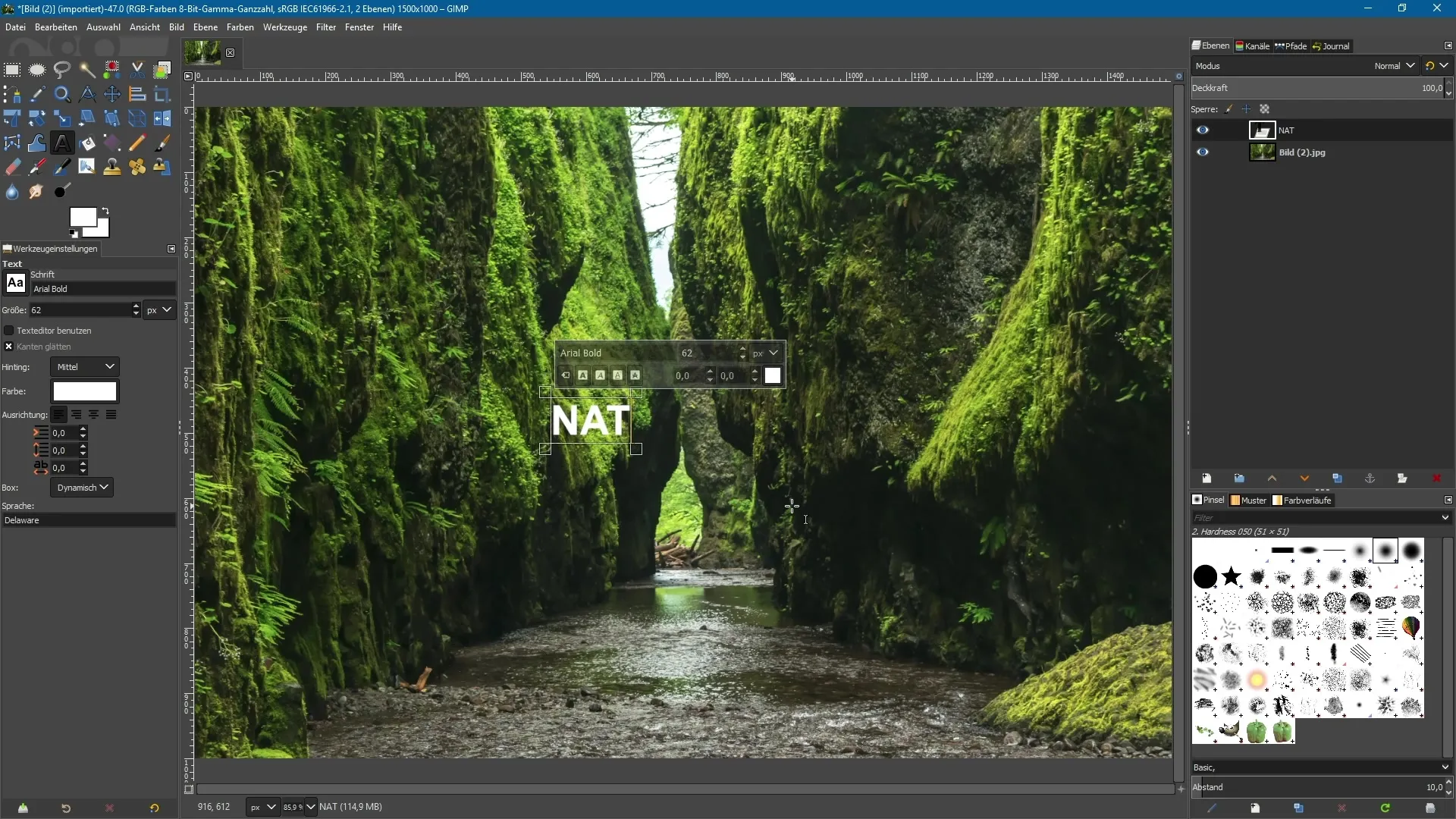 GIMP 2.10 Nueva herramienta de texto para diferentes alineaciones de texto GIMP 2.10 Nueva herramienta de texto para diversas alineaciones de texto