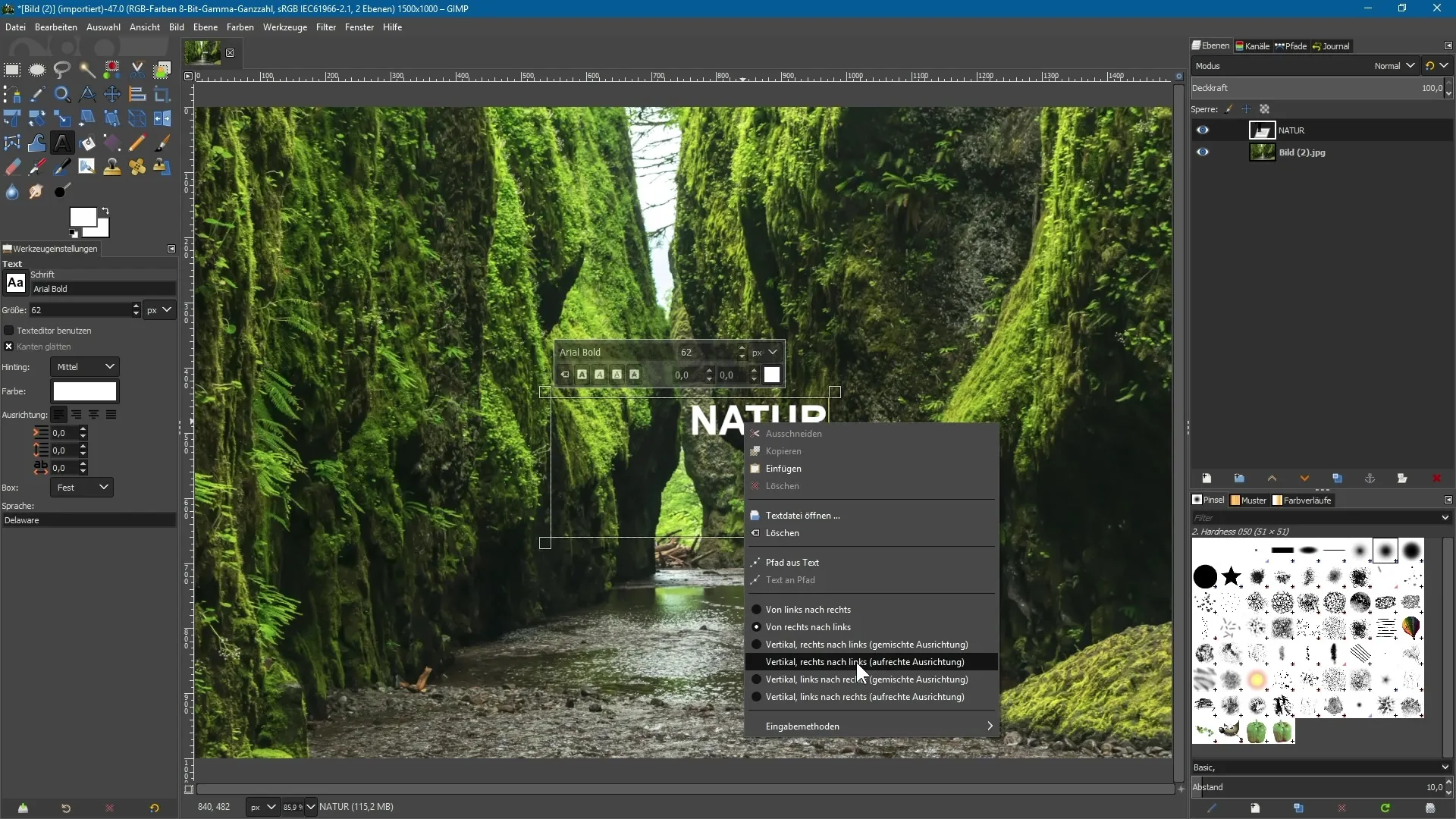 GIMP 2.10 Nueva herramienta de texto para diferentes alineaciones de texto GIMP 2.10 Nueva herramienta de texto para diferentes alineaciones de texto