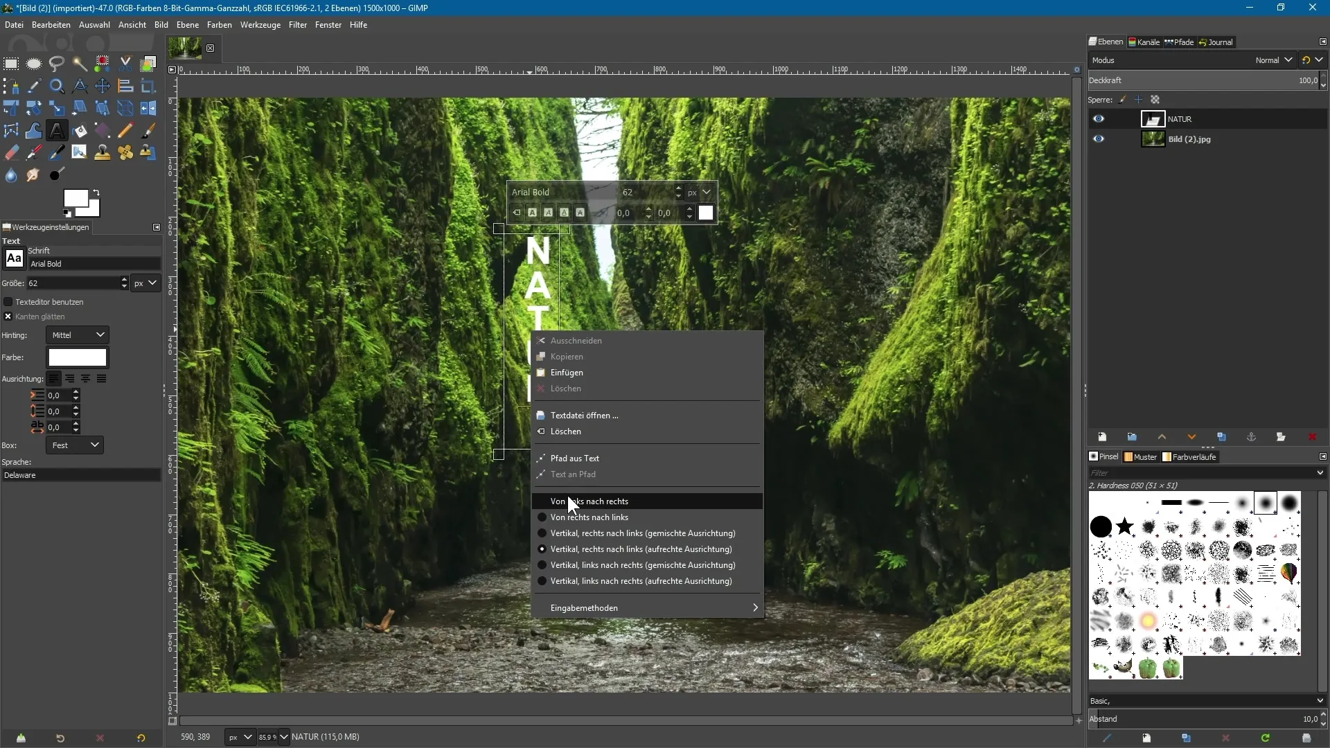 GIMP 2.10 Nueva herramienta de texto para diferentes alineaciones de texto GIMP 2.10 Nueva herramienta de texto para diferentes alineaciones de texto