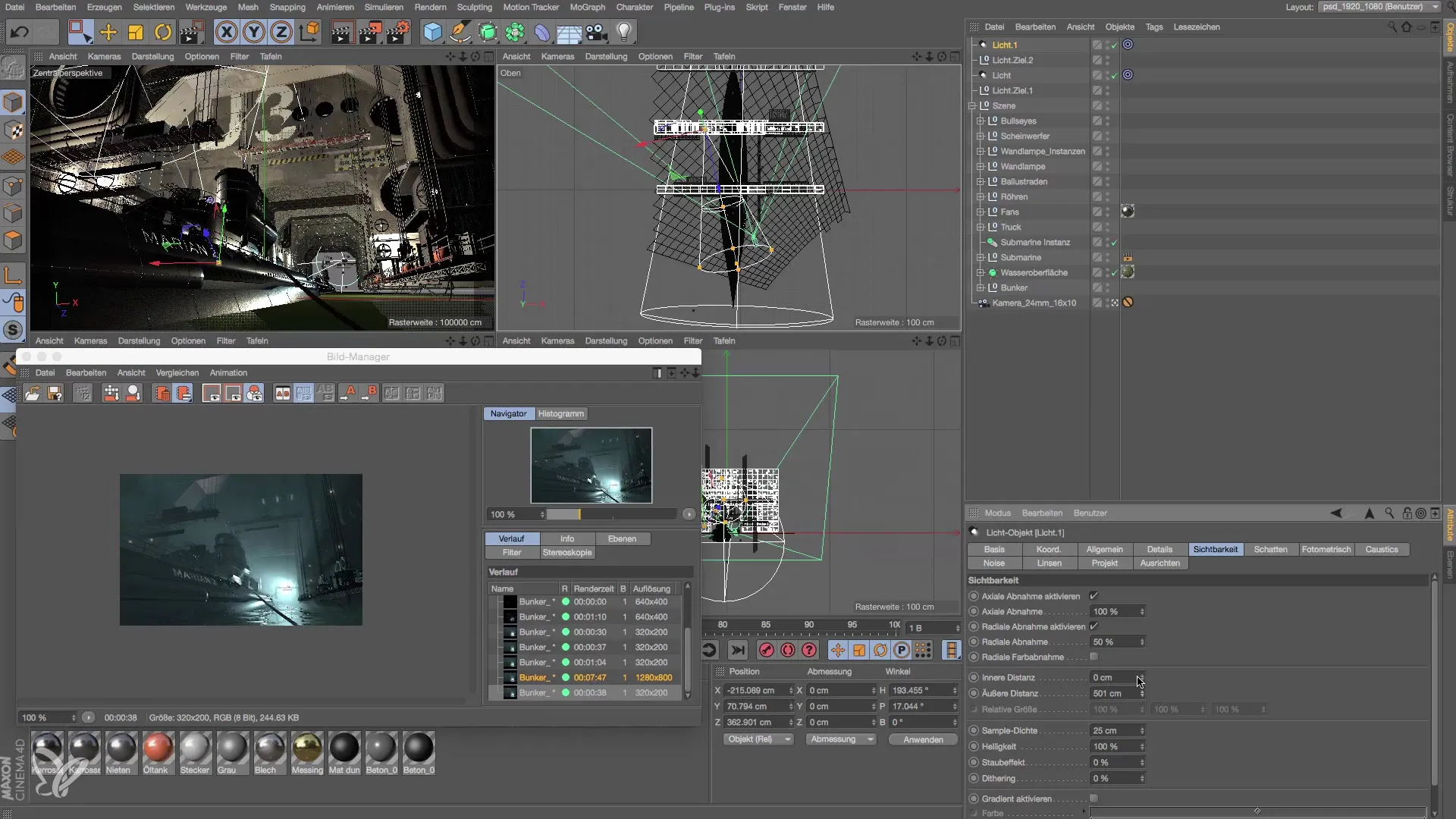 Streiflicht in Cinema 4D anlegen Streiflicht in Cinema 4D anlegen