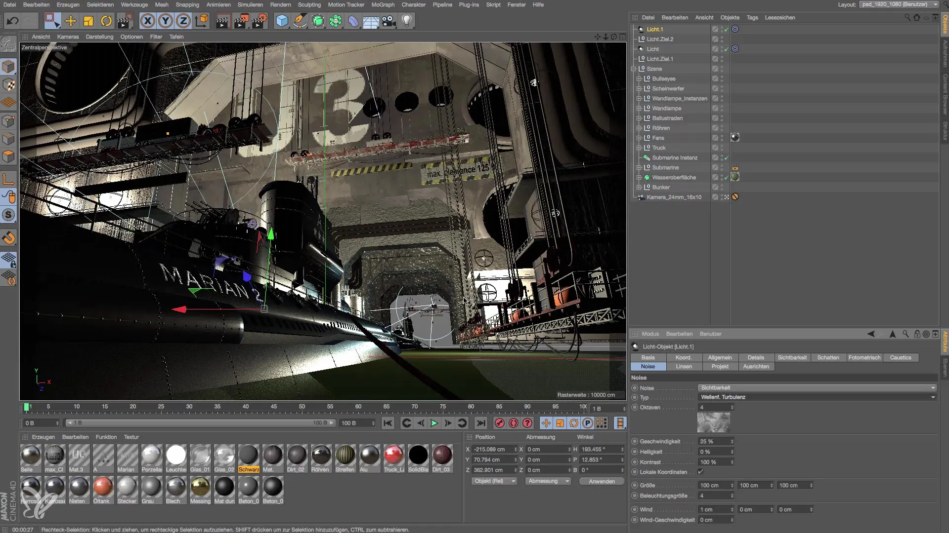 Ajustar eficazmente la luz de rayo en Cinema 4D Ajustar efectivamente la luz de rayo en Cinema 4D