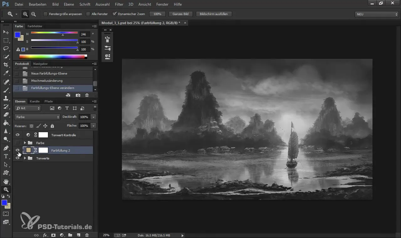 Color wash in digital painting – Coloring values Color wash in digital painting – Tinting values