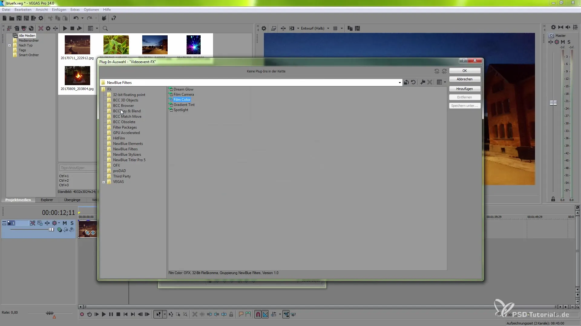 Utilizar efectos de NewBlueFX de manera efectiva en VEGAS Pro 14 Utilizar efectivamente los efectos de NewBlueFX para VEGAS Pro 14