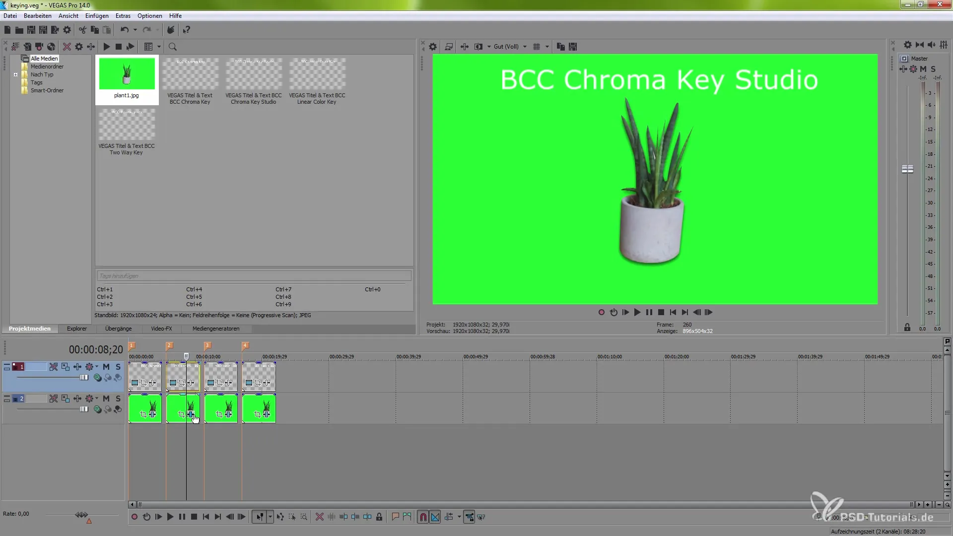 Técnicas de keying en VEGAS Pro 14 – Entender los plugins BCC eficientes Técnicas de keying en VEGAS Pro 14 – Entender los plugins BCC eficientes