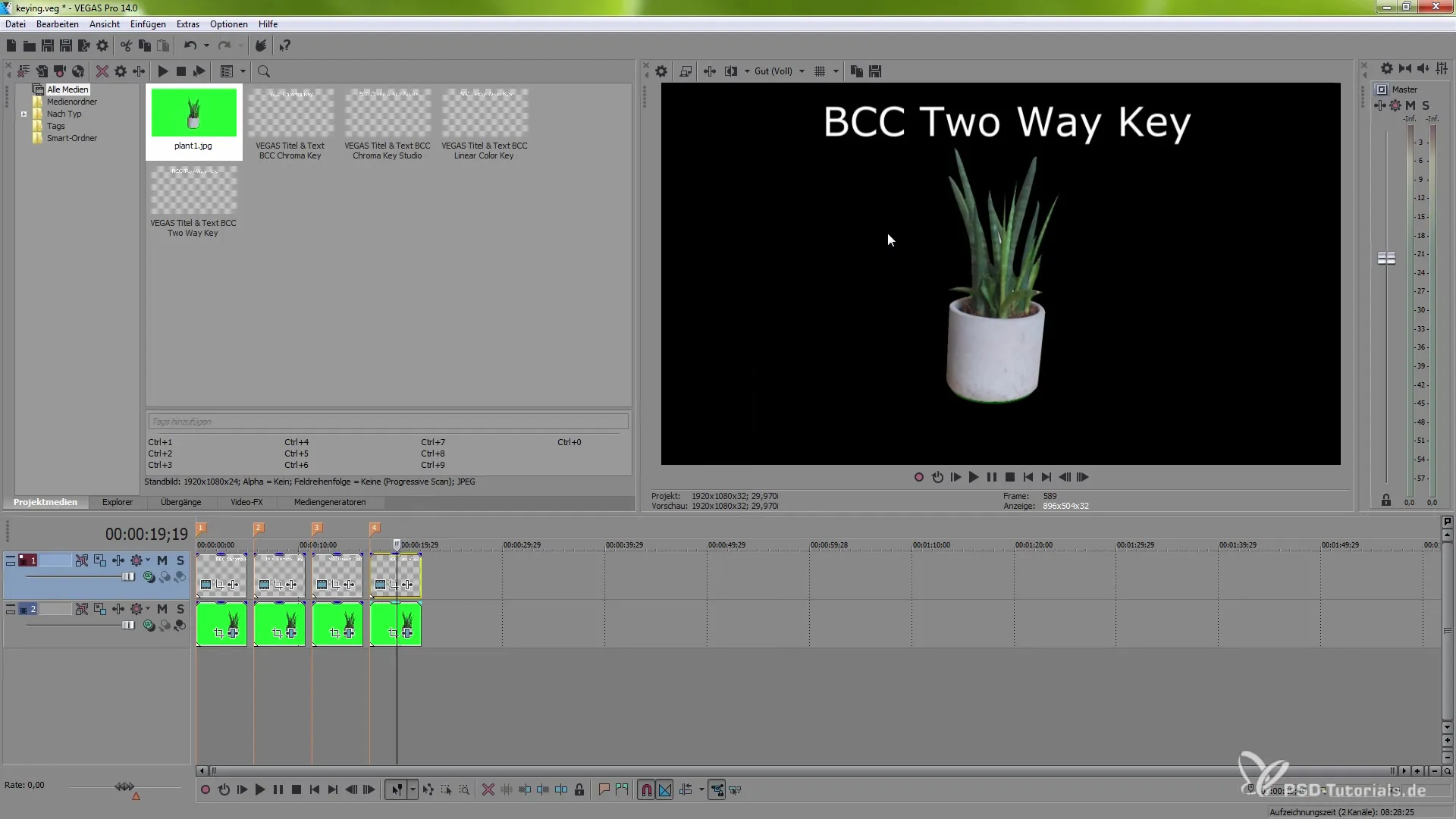 Técnicas de clave en VEGAS Pro 14 – Entender los eficientes complementos de BCC Técnicas de keying en VEGAS Pro 14 – Comprender los plug-ins BCC de manera eficiente