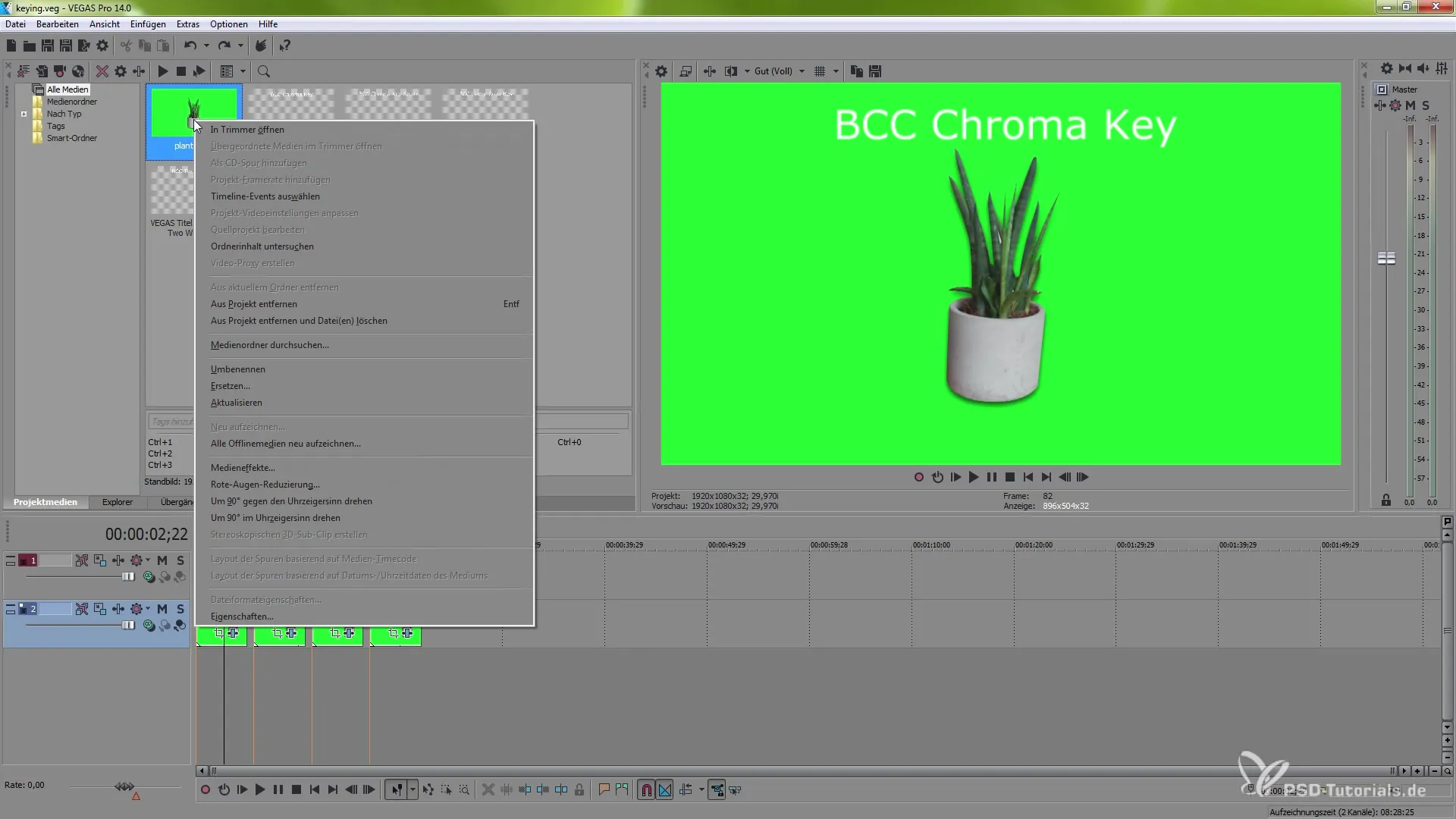Técnicas de Chroma en VEGAS Pro 14 - Comprender los eficientes complementos de BCC Técnicas de keying en VEGAS Pro 14 – Entendiendo los complementos BCC de manera eficiente