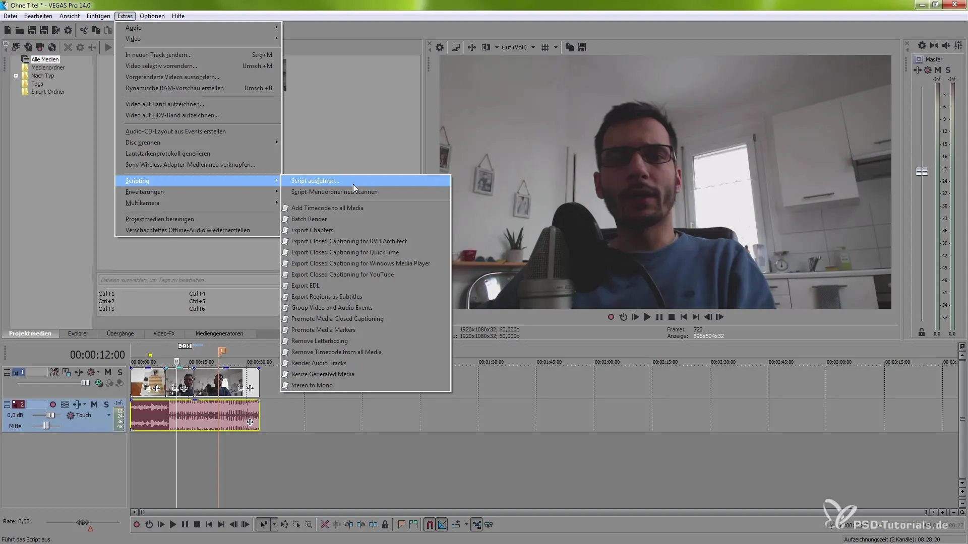 VEGAS Pro 14 – Utilizar scripts y formatos de manera efectiva VEGAS Pro 14 – Utilizar scripts y formatos de manera efectiva