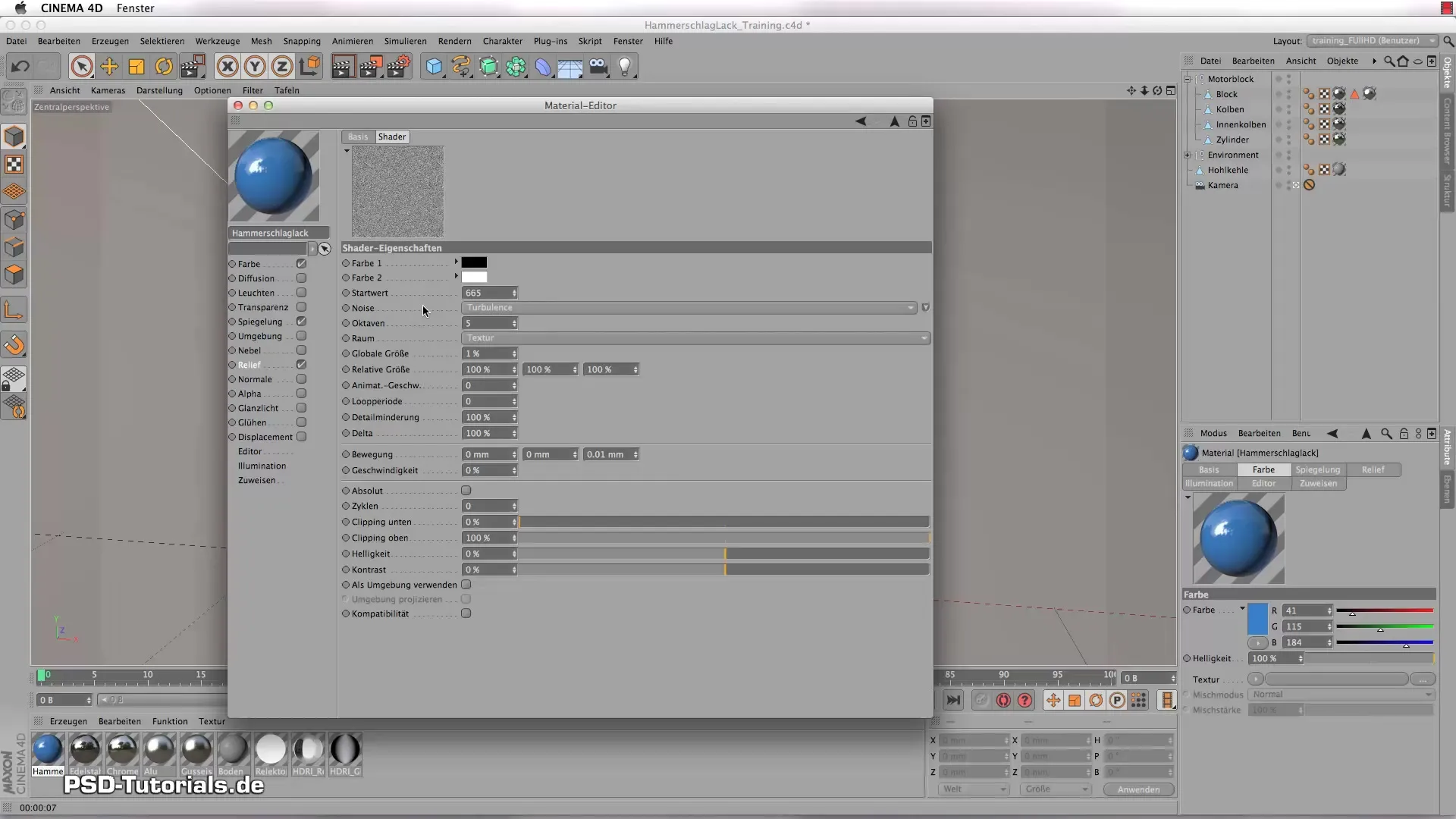 Crea pintura texturizada en CINEMA 4D – Paso a paso Crea pintura de martillo en CINEMA 4D - Paso a paso