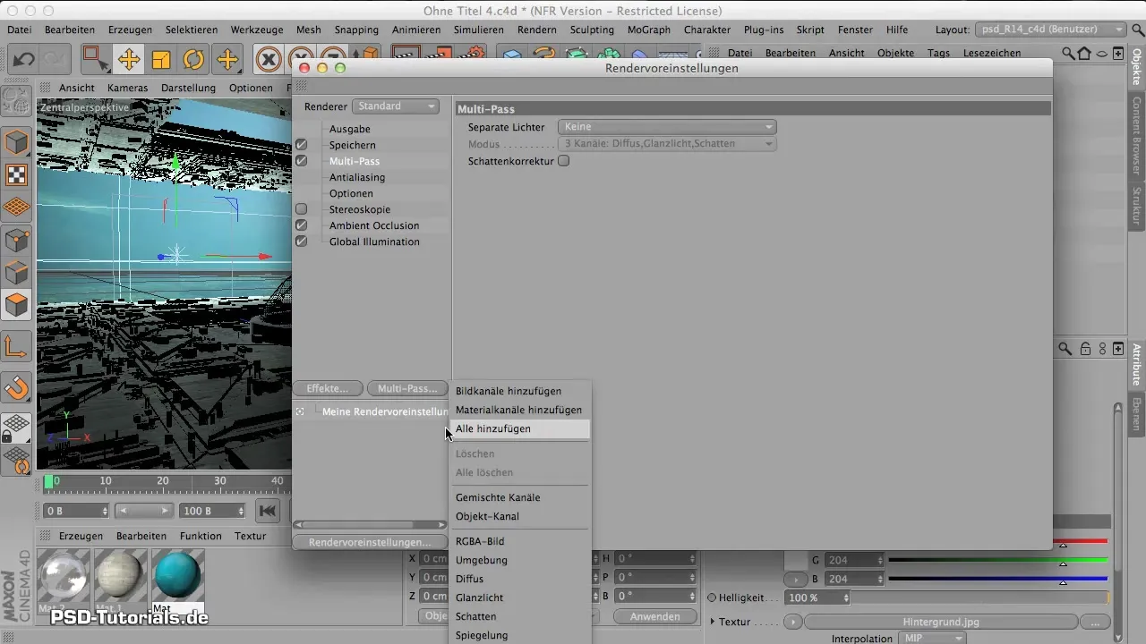 Multipass-Rendering für kreative Photoshop-Nachbearbeitung Multipass-Rendering für kreative Photoshop-Nachbearbeitung