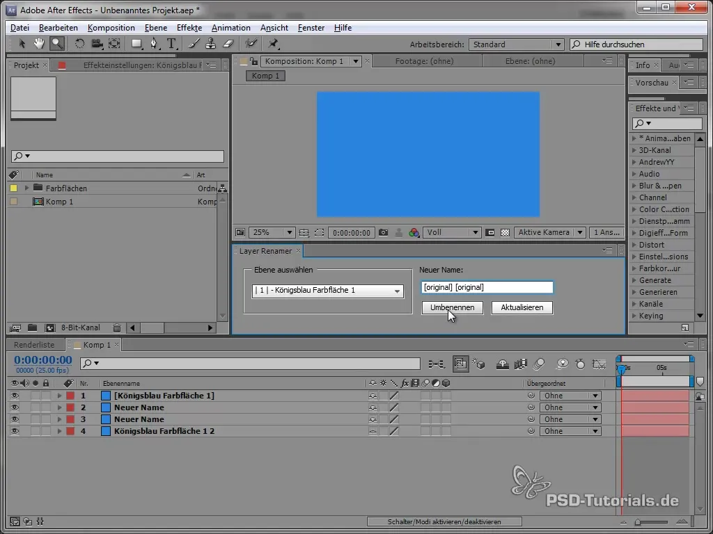 Переименователь слоев в After Effects – эффективно переименовывать Переименовщик слоев в After Effects – Эффективное переименование