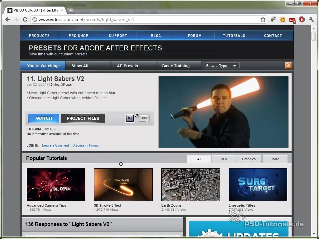 Erstelle den perfekten Laserschwert-Effekt in After Effects Erstelle den perfekten Laserschwert-Effekt in After Effects