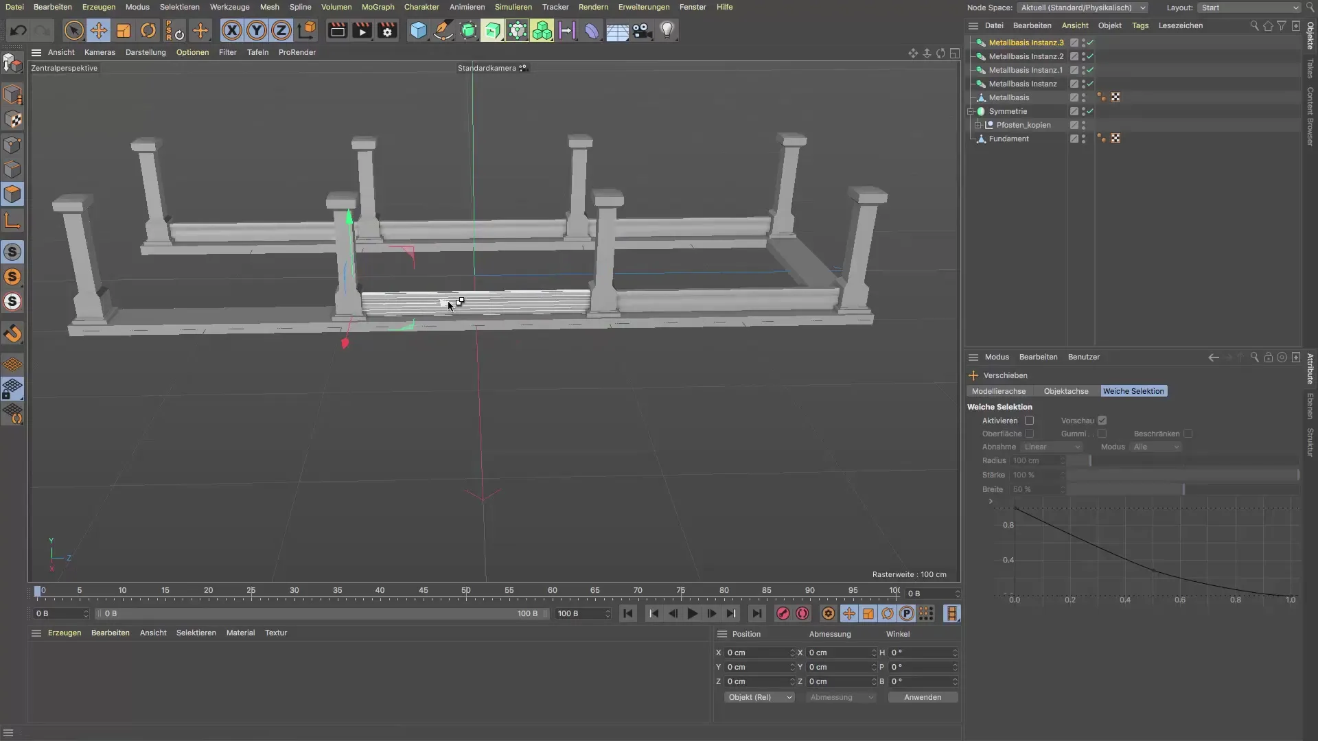 Crea una base de metal con instancias de renderizado en Cinema 4D Crea una base de metal con instancias de renderizado en Cinema 4D