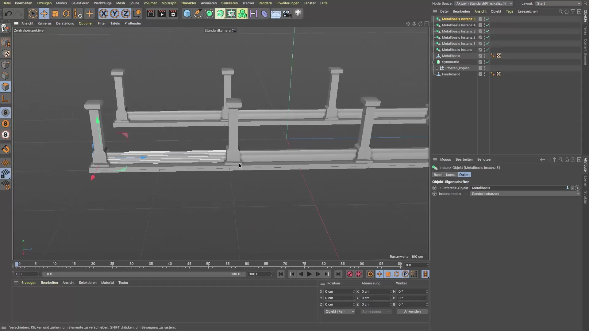 Crea una base de metal con instancias de renderizado en Cinema 4D Crea una base de metal con instancias de renderizado en Cinema 4D