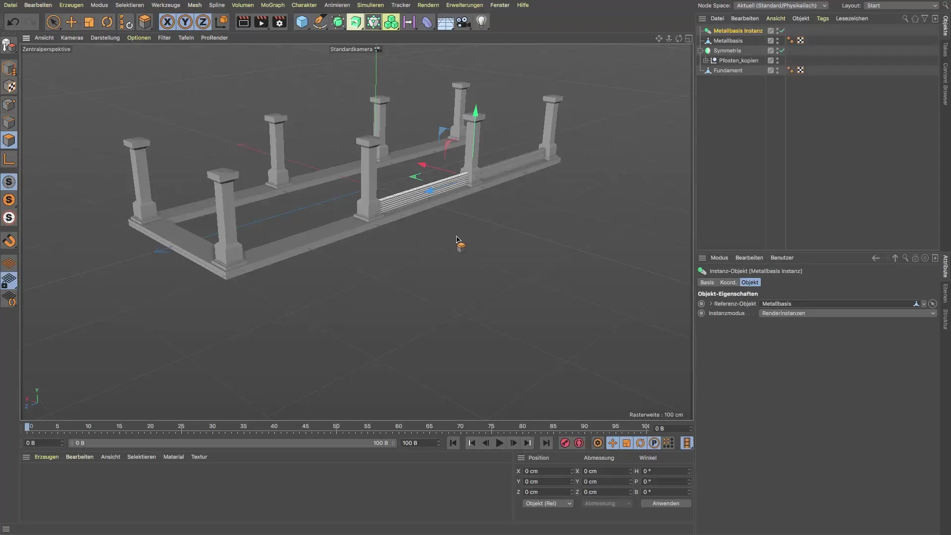 Crea una base de metal con instancias de renderizado en Cinema 4D Crea una base de metal con instancias renderizadas en Cinema 4D