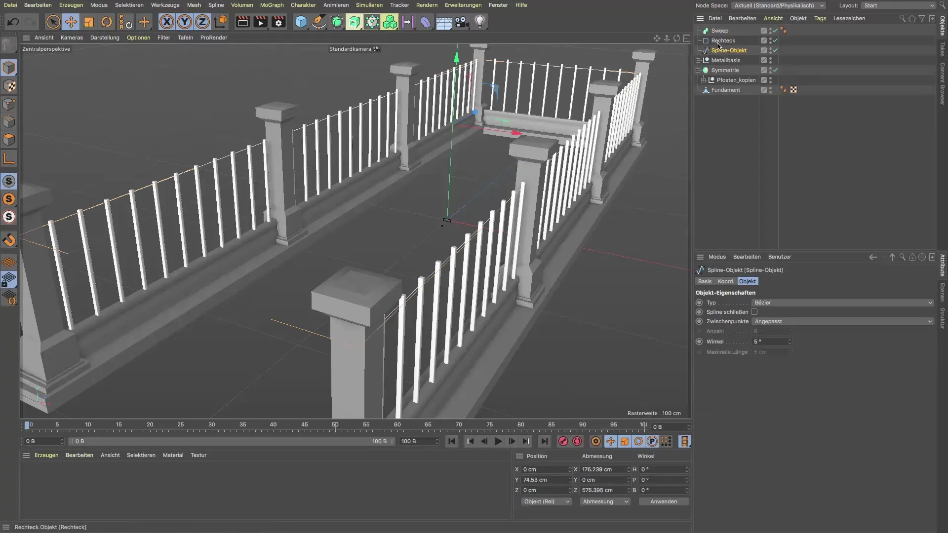 Создание идеального перила в Cinema 4D Создание идеального перилла в Cinema 4D