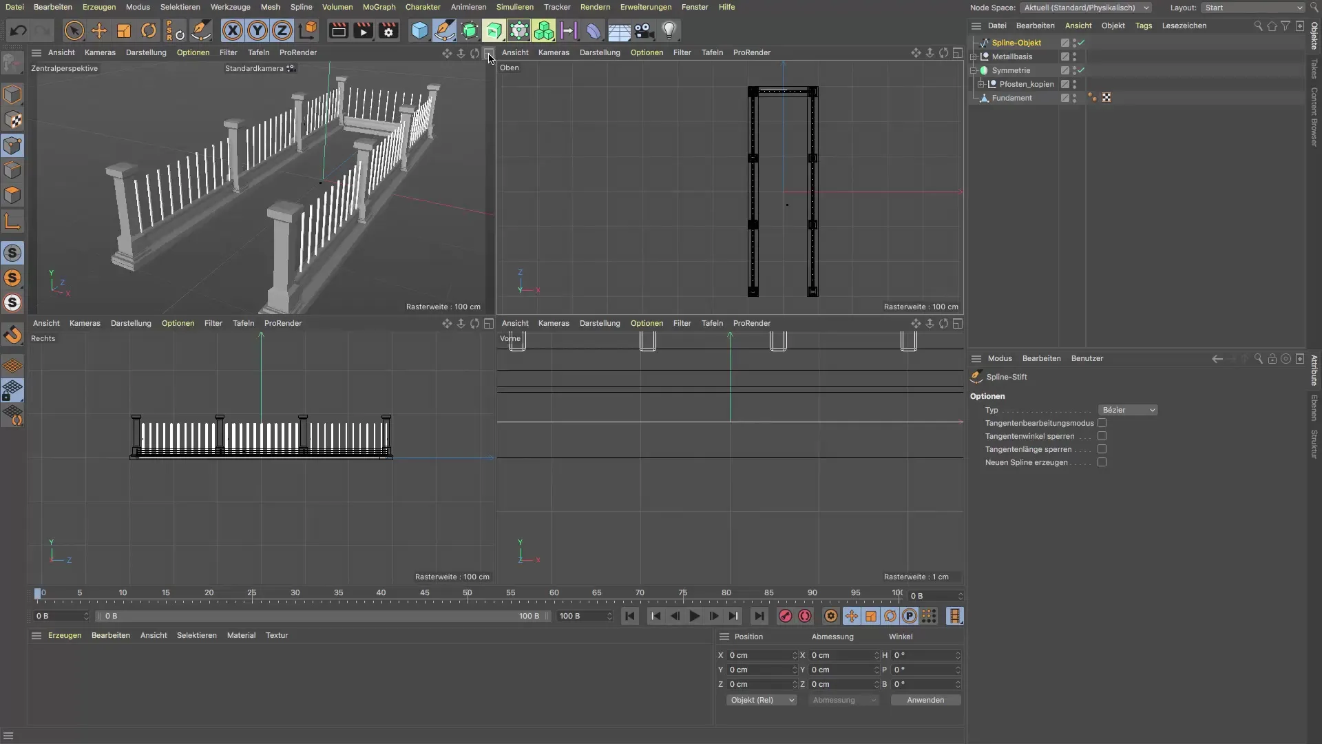 Создание идеального поручня в Cinema 4D Создание идеального поручня в Cinema 4D