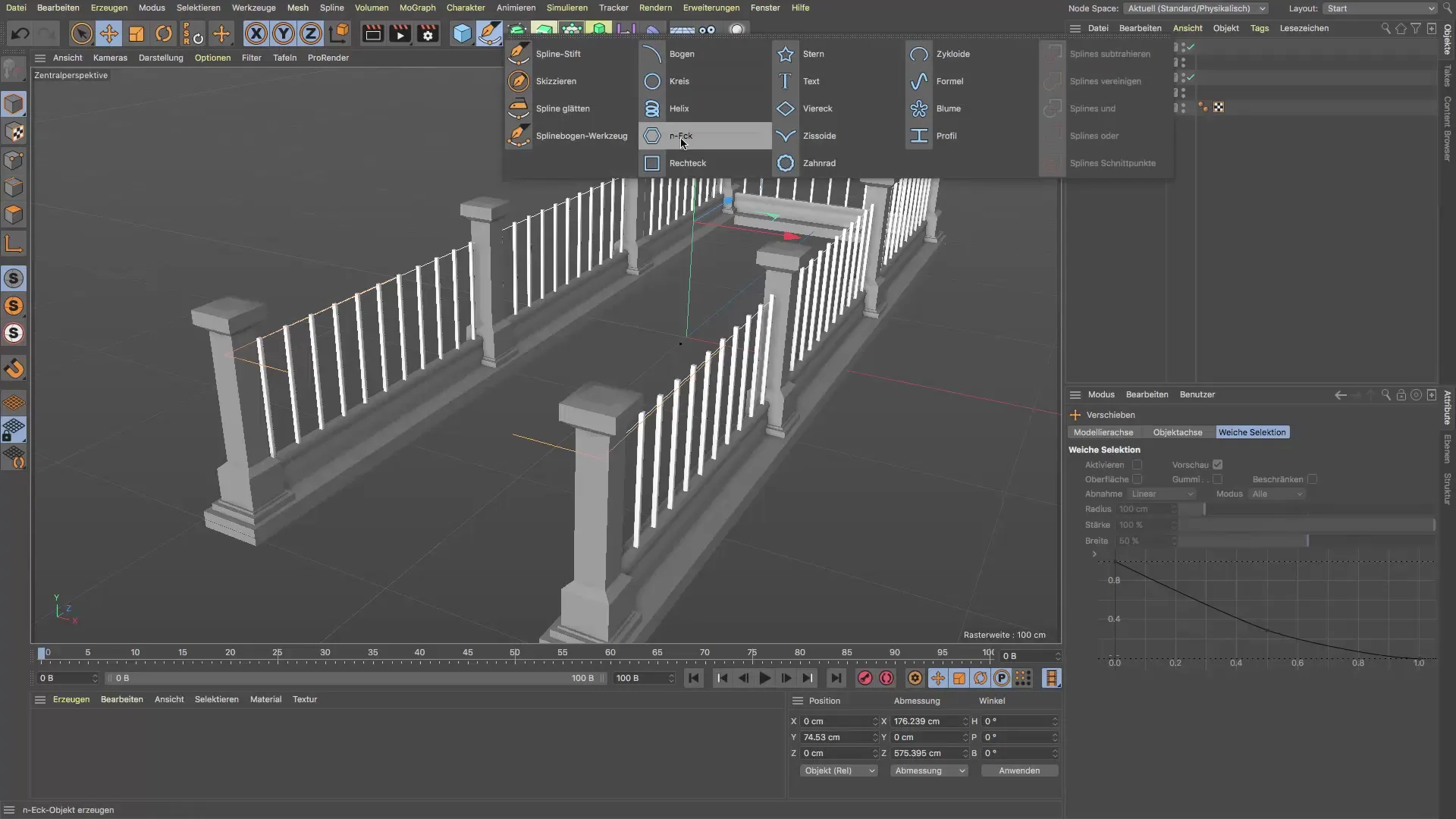 Создание идеального перильного ограждения в Cinema 4D Создание идеального поручня в Cinema 4D