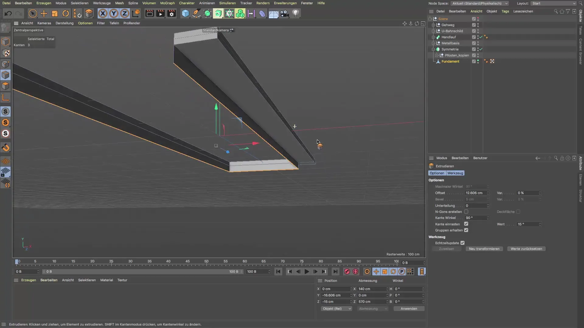 Diseñar paredes en Cinema 4D para escaleras Diseñar paredes en Cinema 4D para escaleras