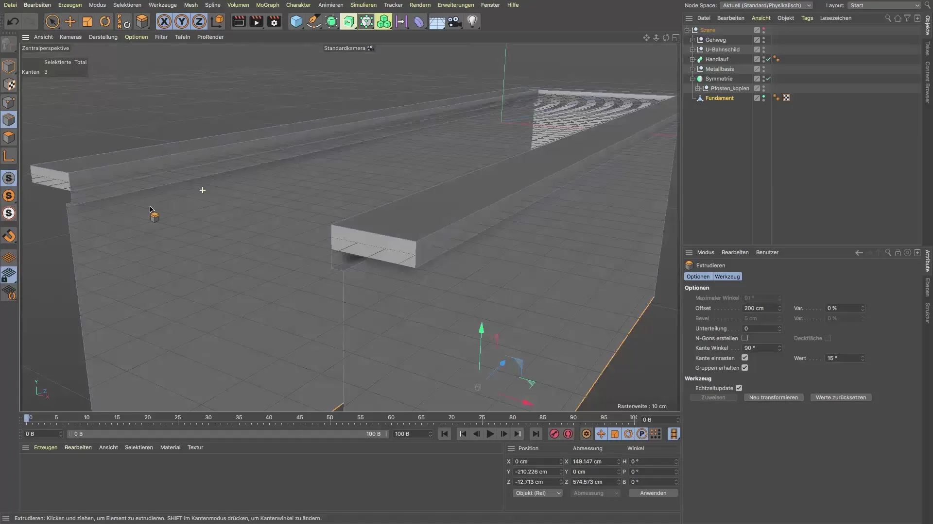 Diseñar paredes en Cinema 4D para escaleras Diseñar paredes en Cinema 4D para escaleras