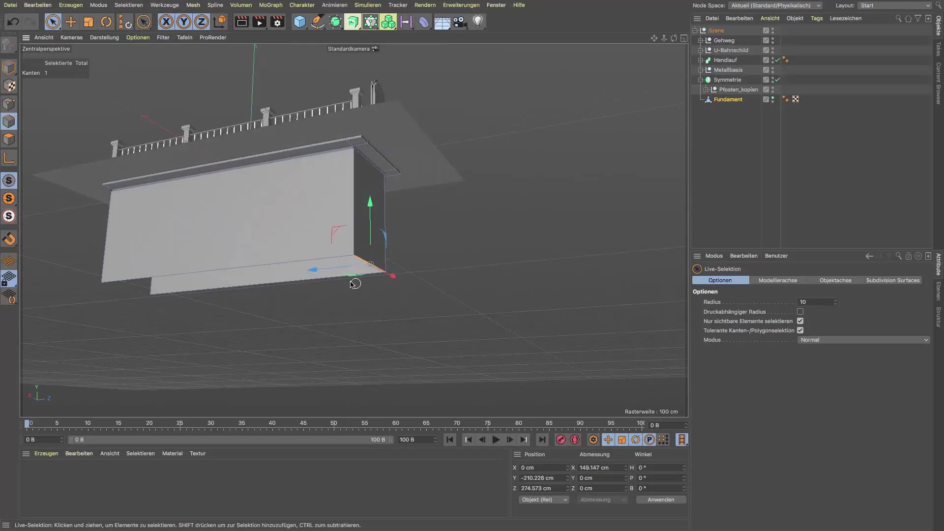 Diseñar paredes en Cinema 4D para escaleras Diseñar paredes en Cinema 4D para escaleras