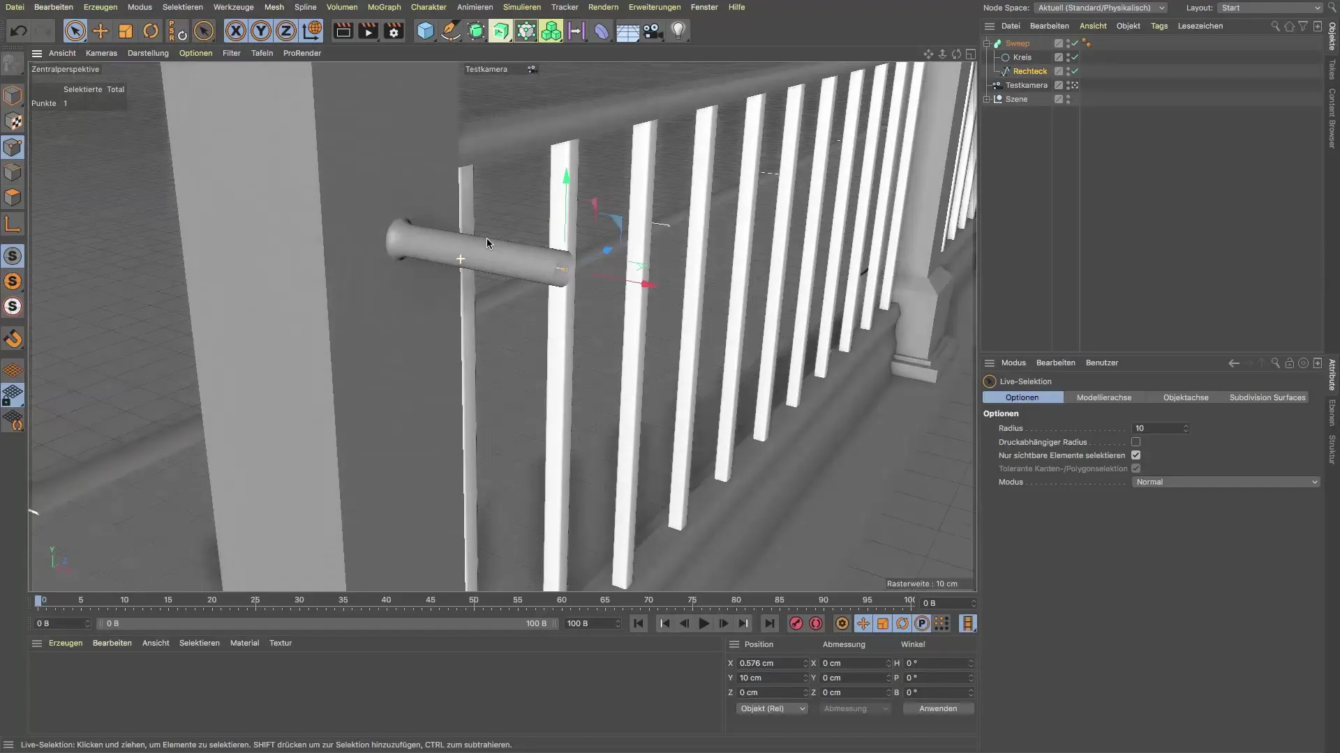 Создание крепления перил в Cinema 4D Создание крепления для перил в Cinema 4D