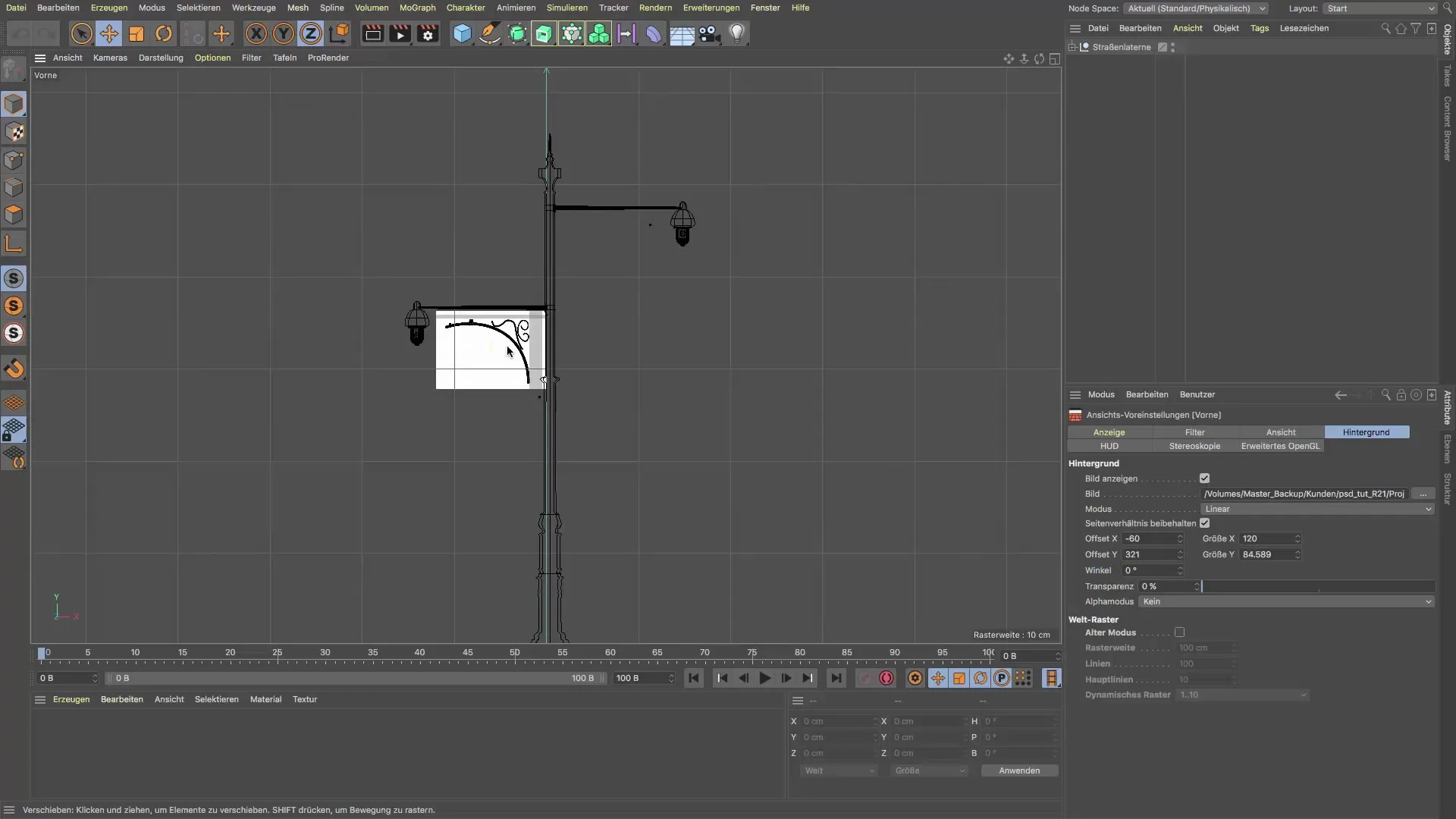 Diseñar una farola con ornamento en Cinema 4D Diseñar una farola con ornamento en Cinema 4D