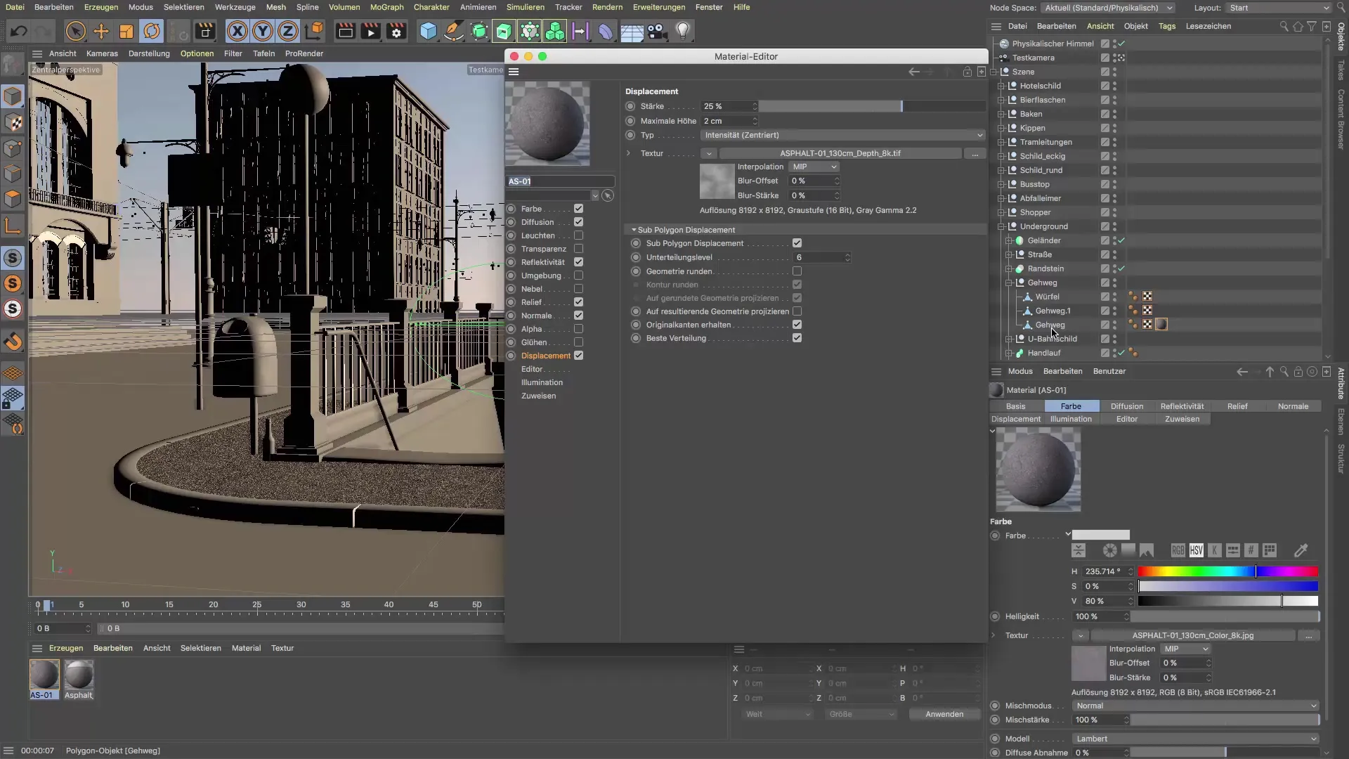 Crear shaders de asfalto realistas en Cinema 4D Crear shader de asfalto realista en Cinema 4D
