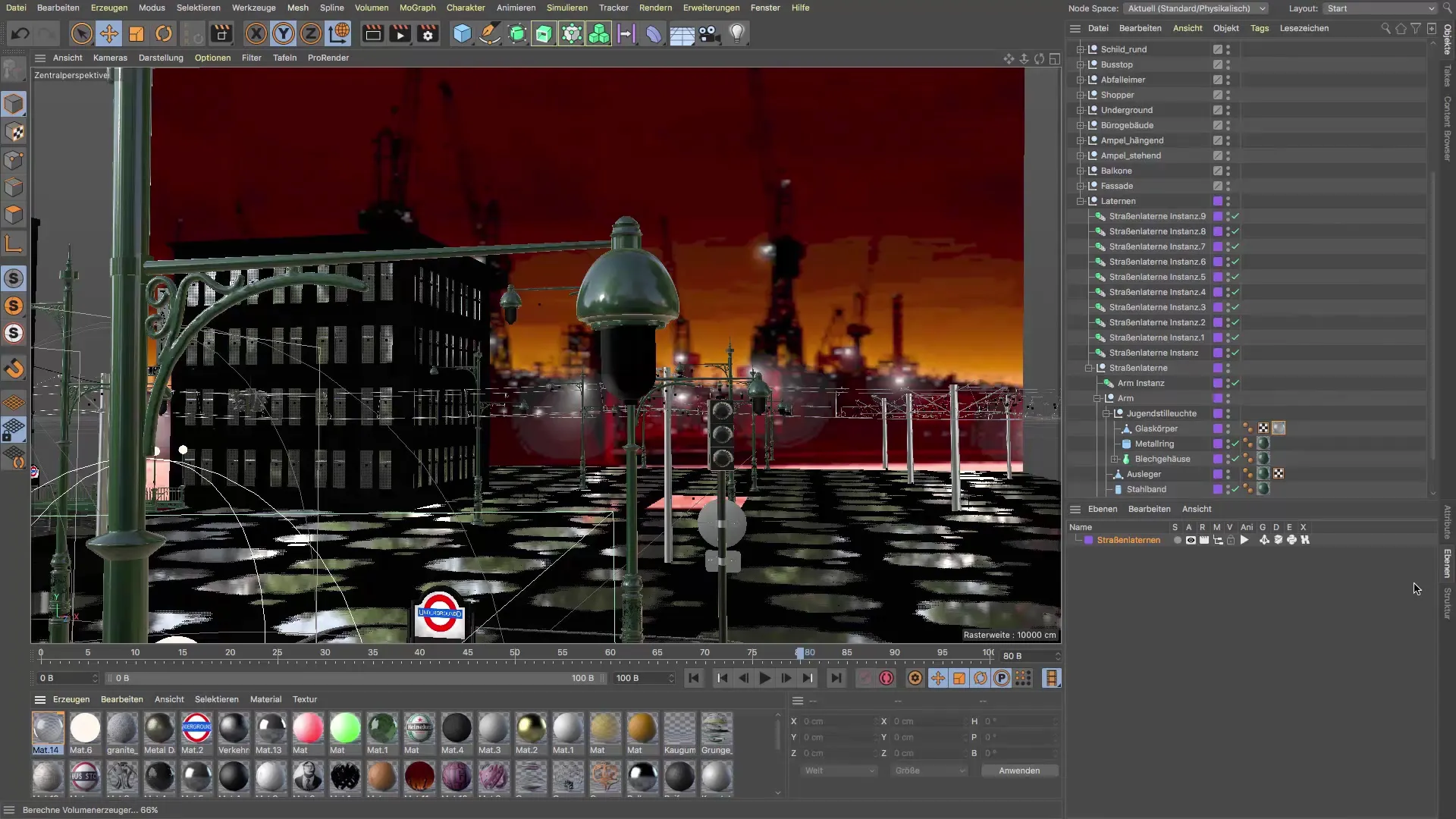 Fuentes de luz en farolas para Cinema 4D Fuentes de luz en farolas para Cinema 4D