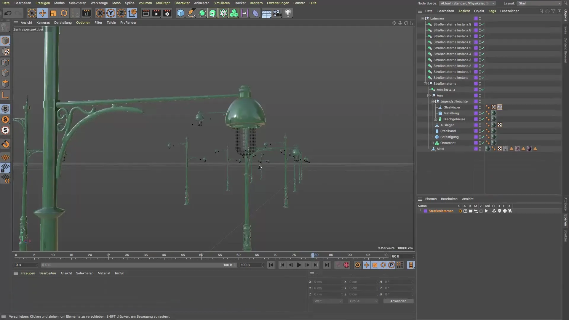 Fuentes de luz en farolas para Cinema 4D Fuentes de luz en farolas para Cinema 4D