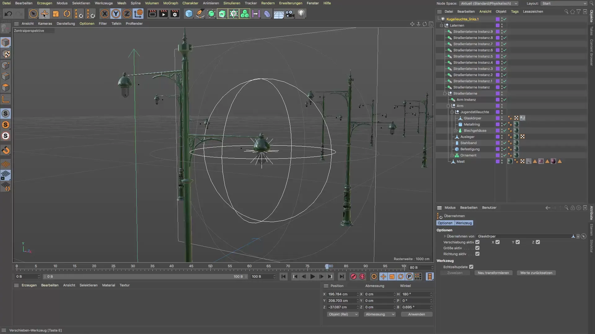 Fuentes de luz en farolas para Cinema 4D Fuentes de luz en farolas para Cinema 4D