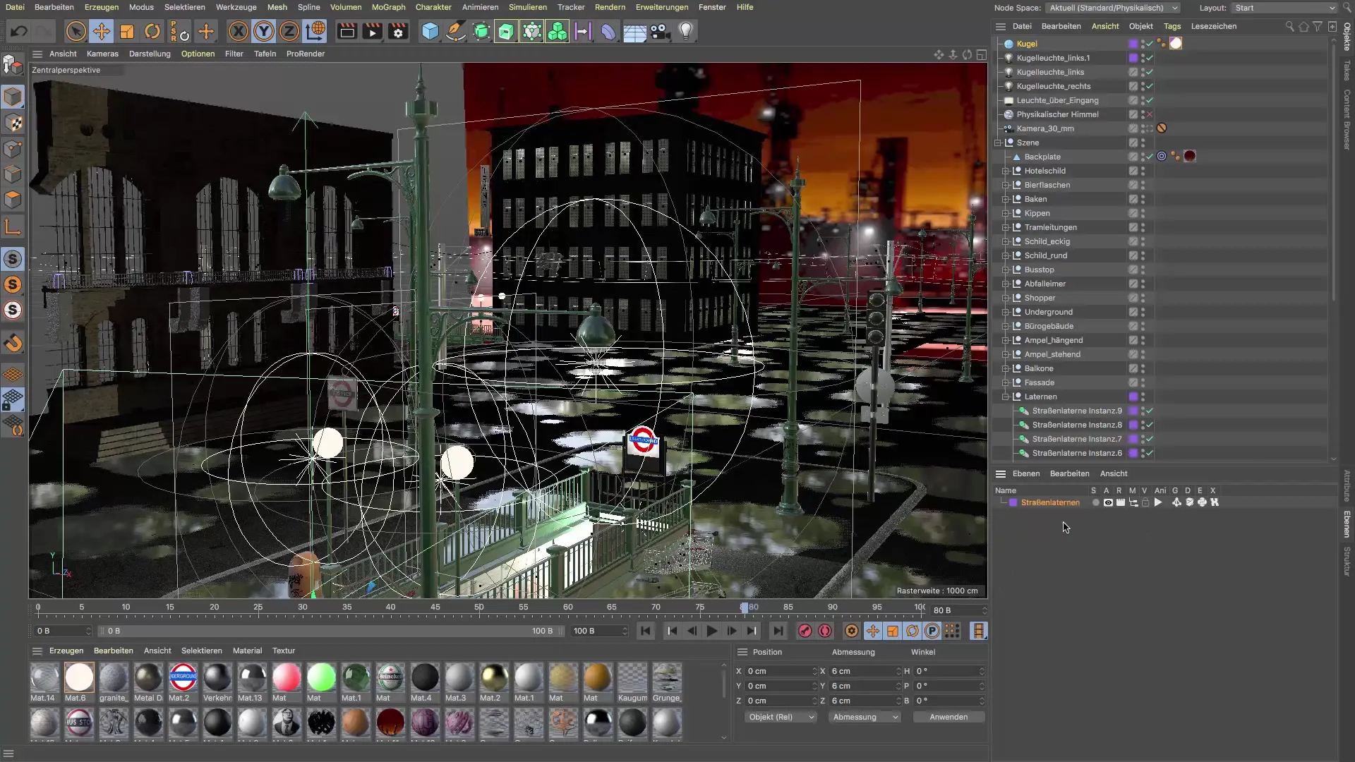 Fuentes de luz en farolas para Cinema 4D Fuentes de luz en farolas para Cinema 4D
