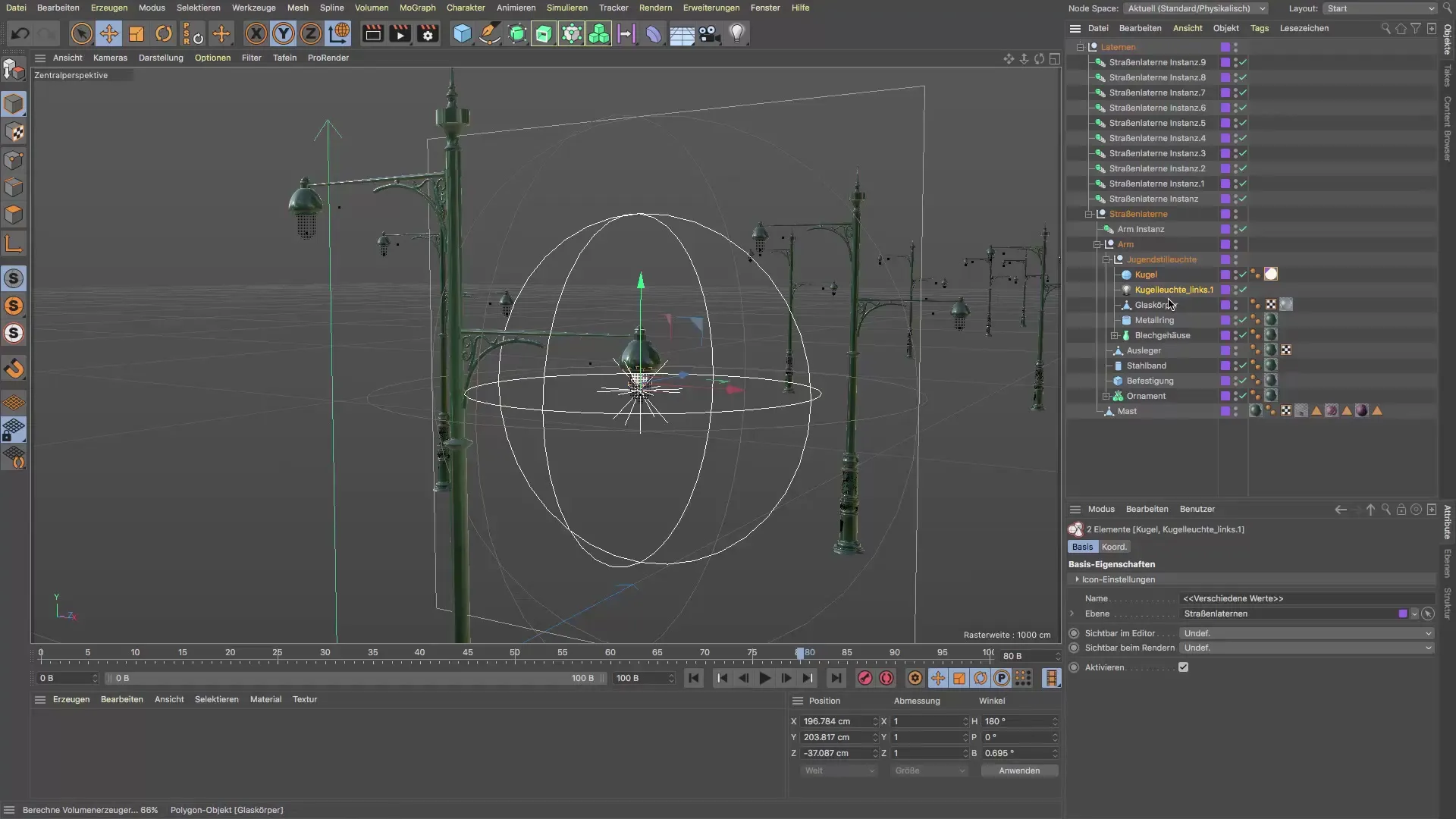 Fuentes de luz en farolas para Cinema 4D Fuentes de luz en farolas para Cinema 4D