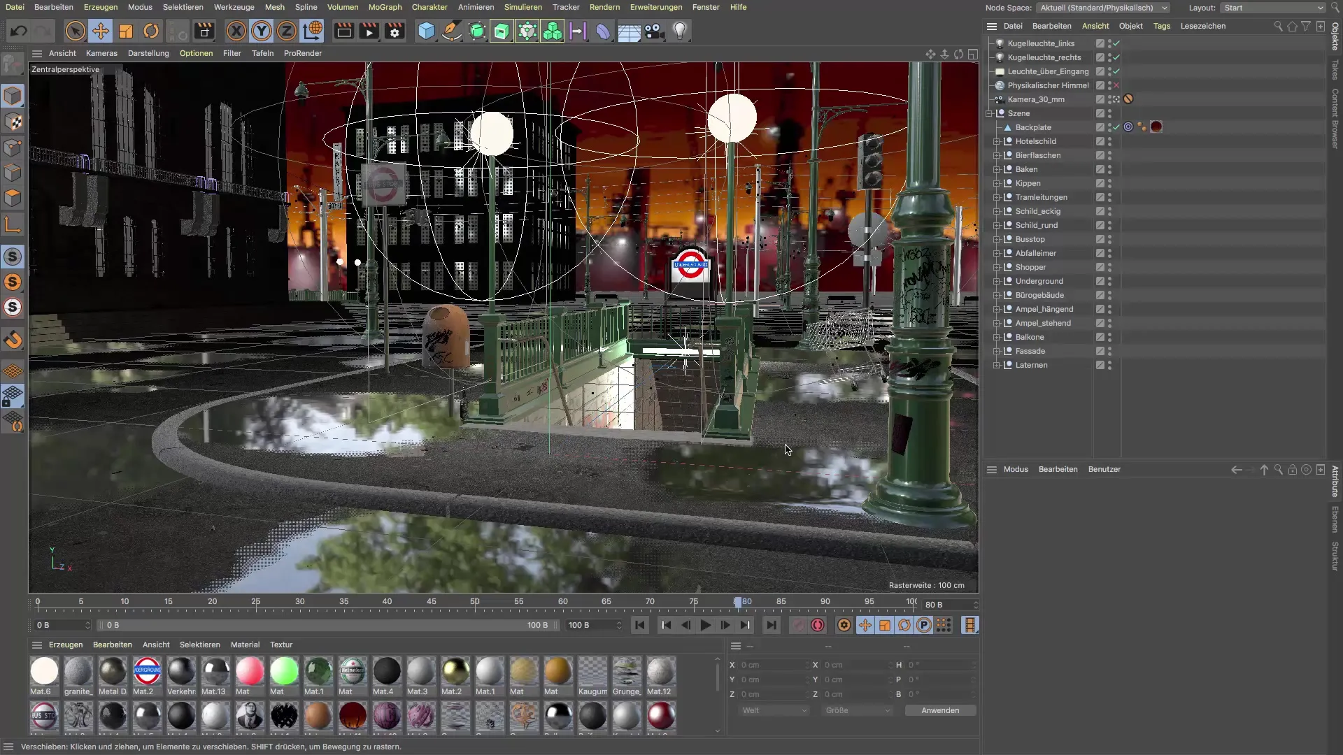 Fuentes de luz en farolas para Cinema 4D Fuentes de luz en farolas para Cinema 4D