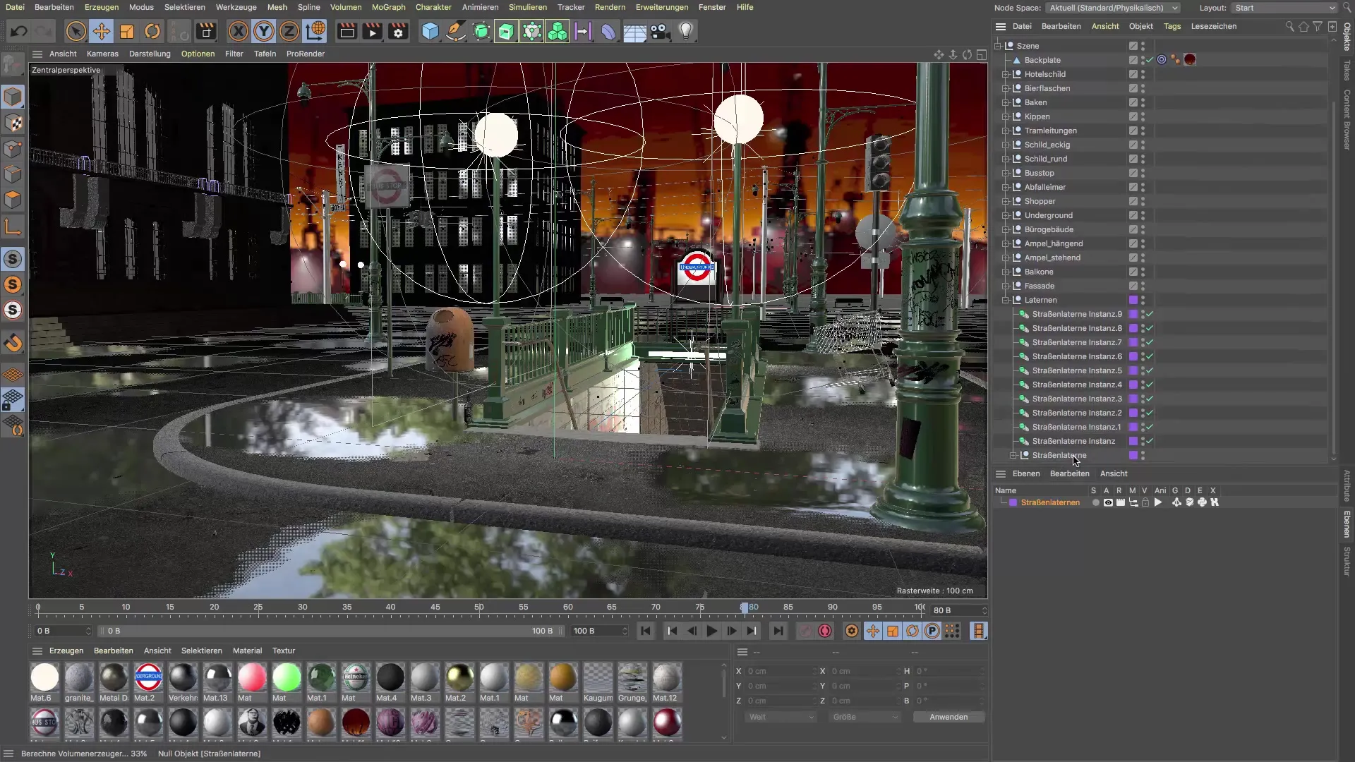 Fuentes de luz en farolas para Cinema 4D Fuentes de luz en farolas para Cinema 4D