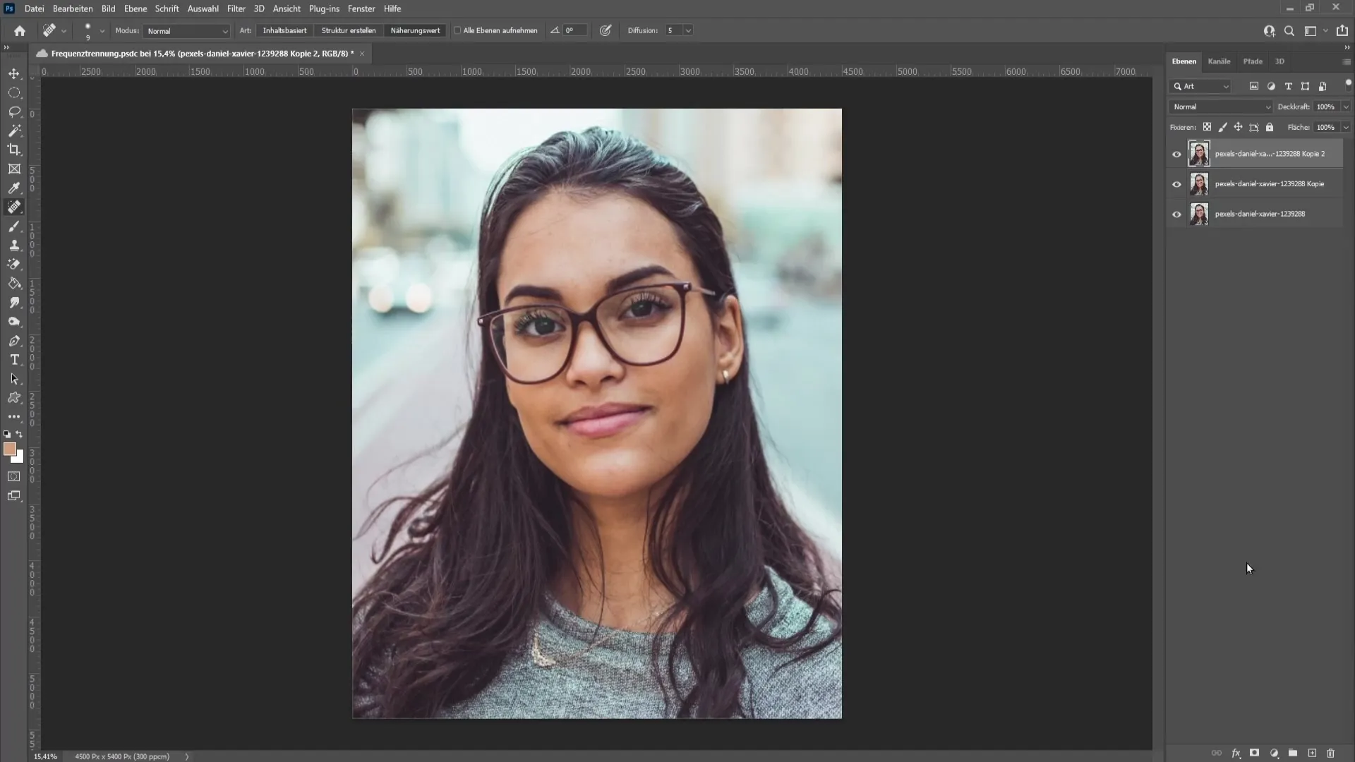 Separazione delle frequenze in Photoshop: Realizzata in modo efficace e semplice