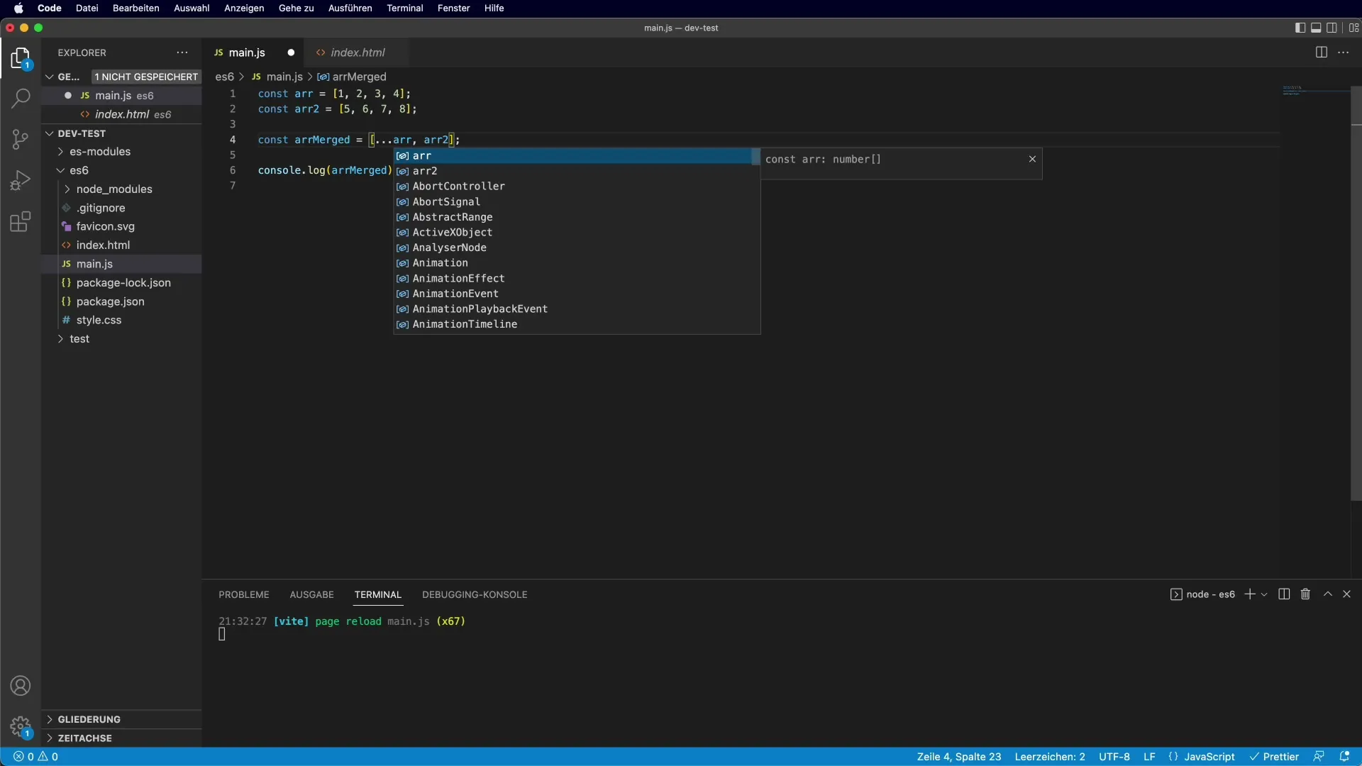 Uso práctico del operador spread en JavaScript Uso práctico del operador de propagación en JavaScript