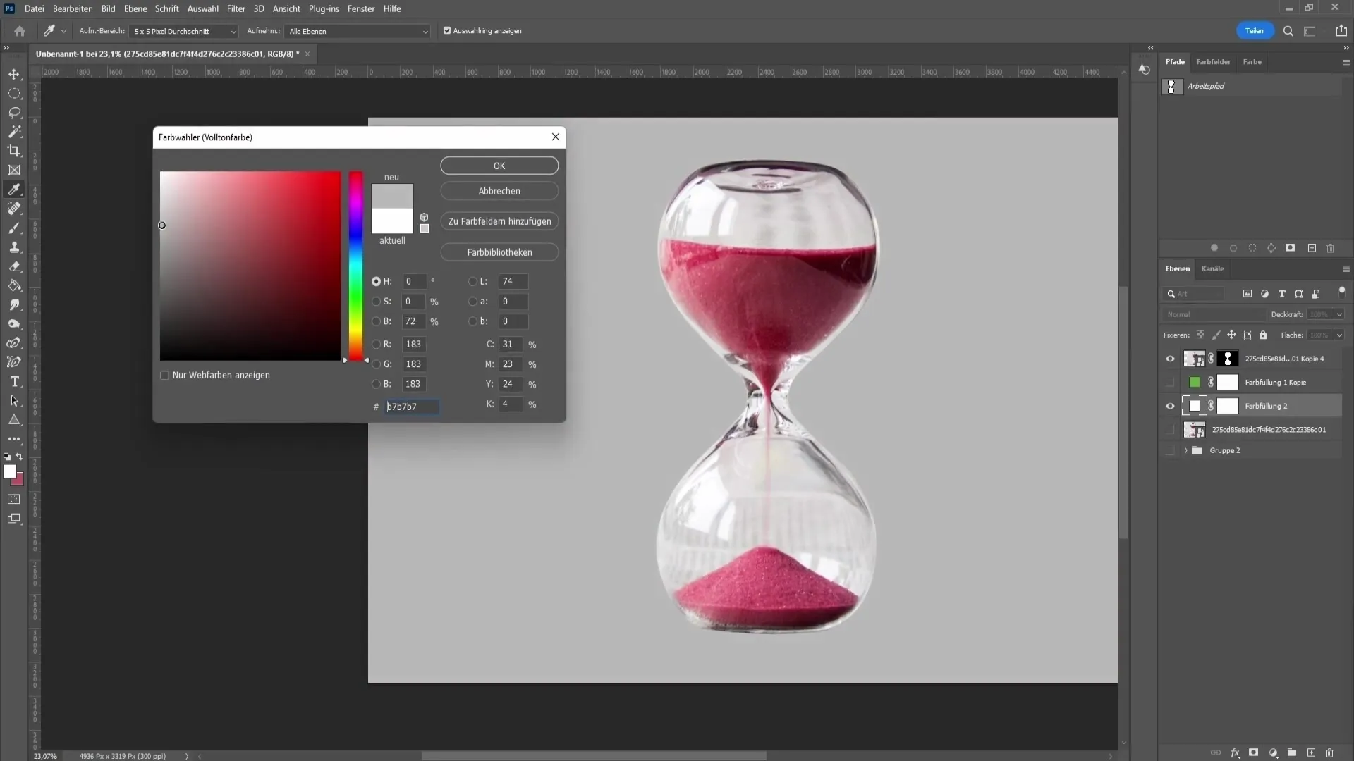 Effektiv udklipning af glas i Photoshop