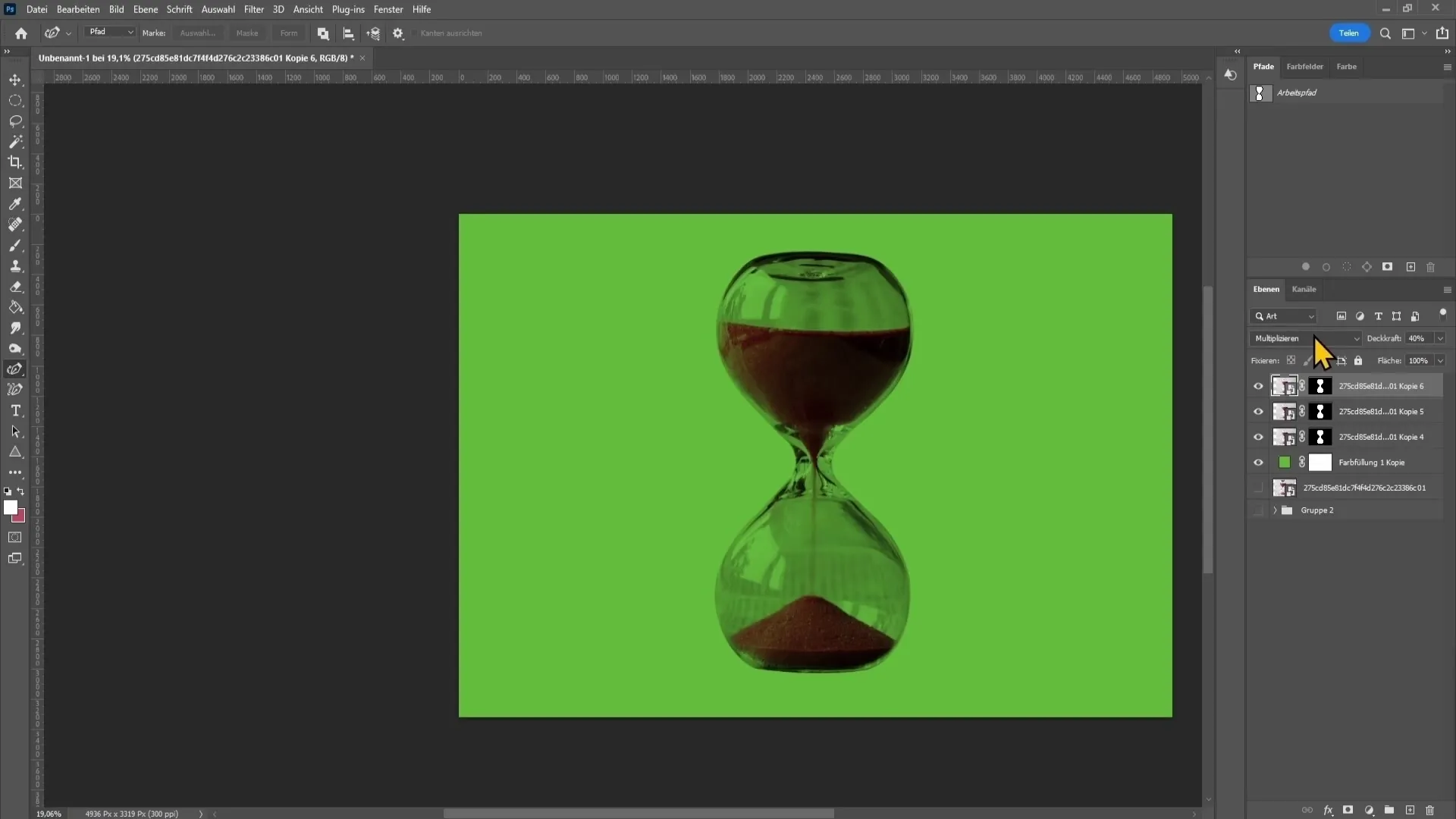 Effektivt udklip af glas i Photoshop