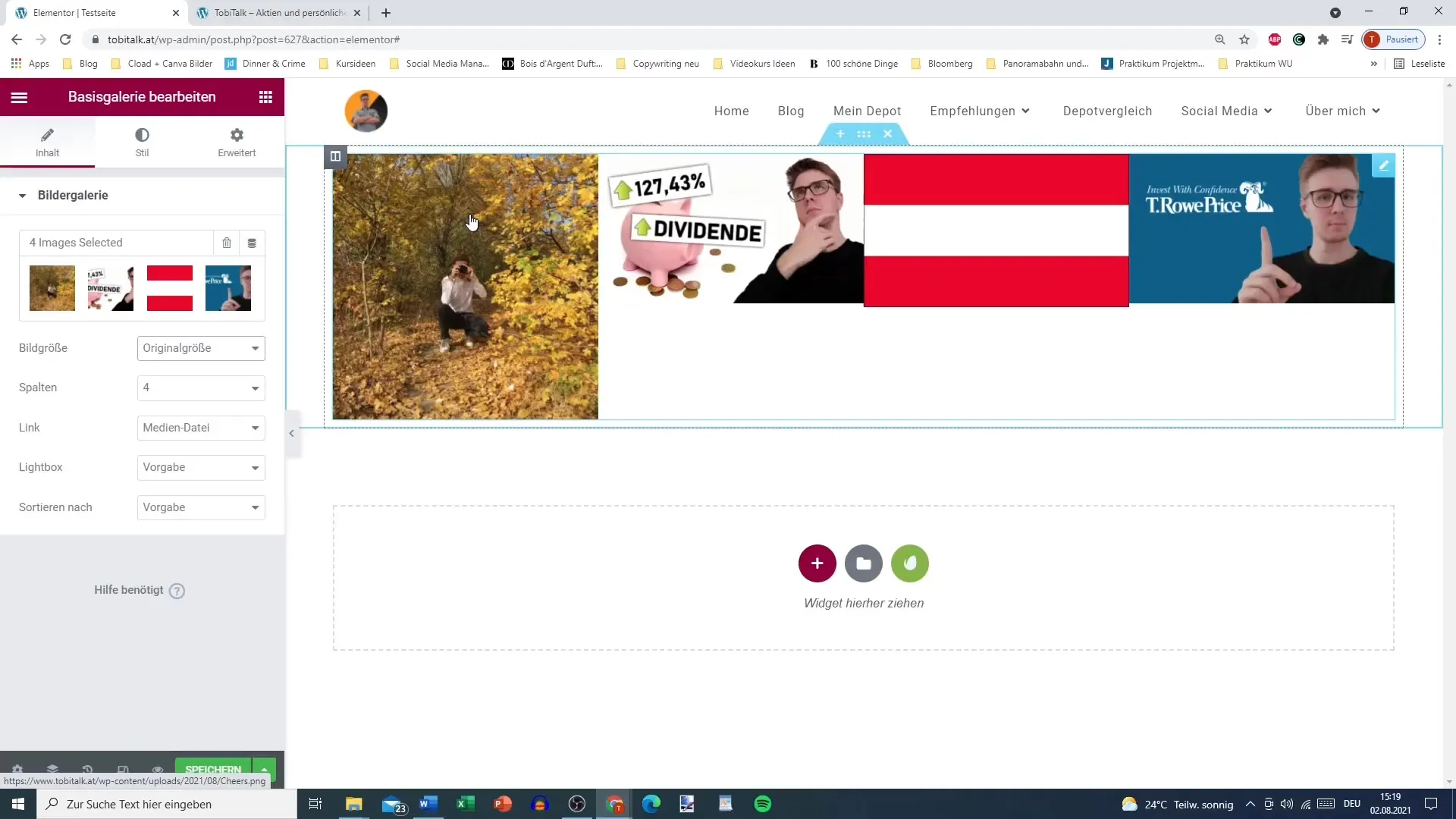 Efektiivne pildigalerii loomine Elementor'is