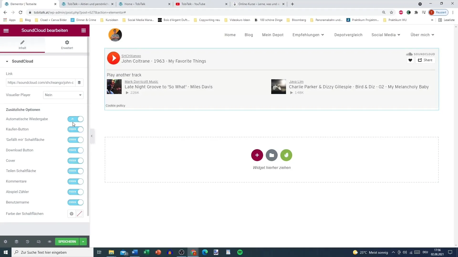 SoundCloudi edukas integreerimine Elementori – samm-sammult juhend