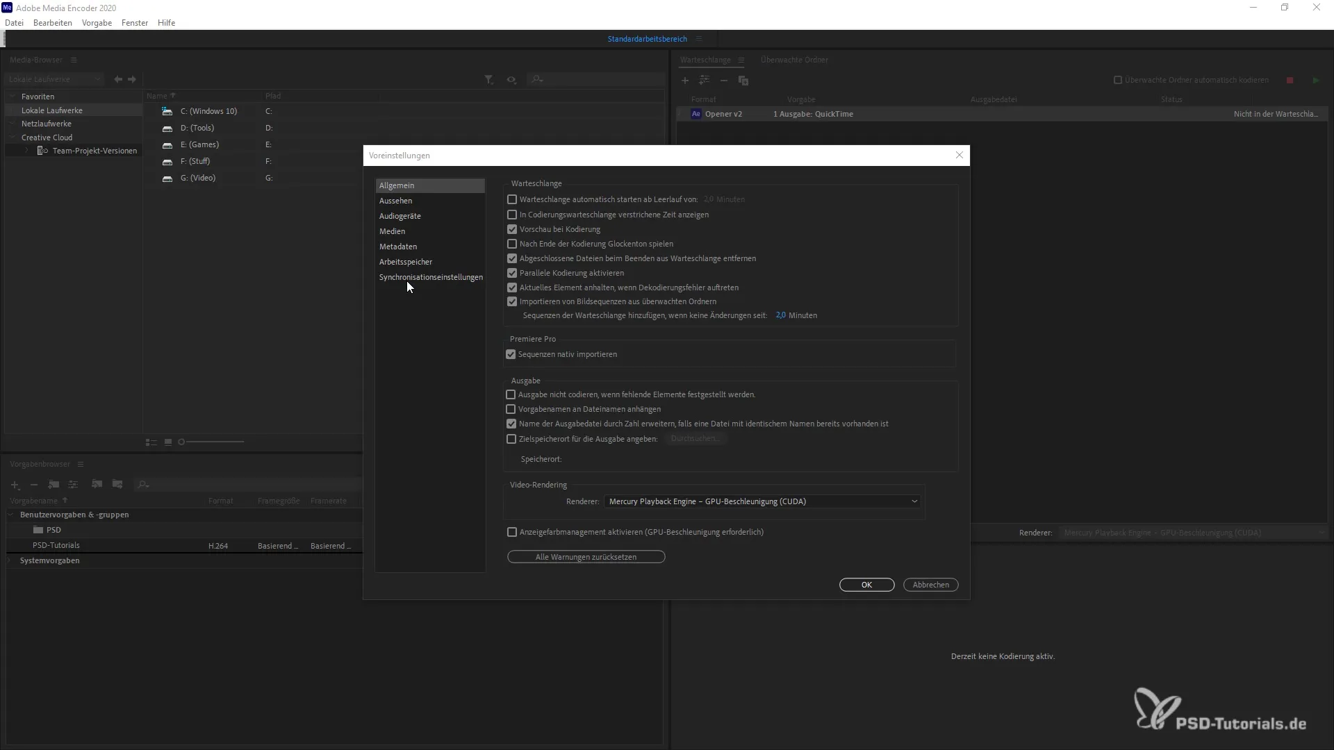 Adobe Media Encoder 2020: Synchronisation optimal nutzen Adobe Media Encoder 2020: Synchronisation optimal nutzen