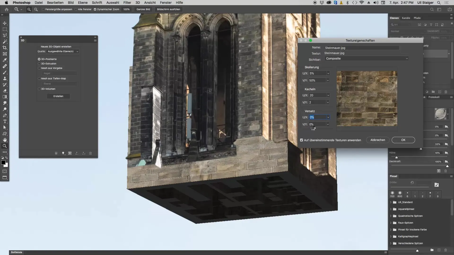 Texturierung und Anpassung von 3D-Modellen in Photoshop Texturierung und Anpassung von 3D-Modellen in Photoshop