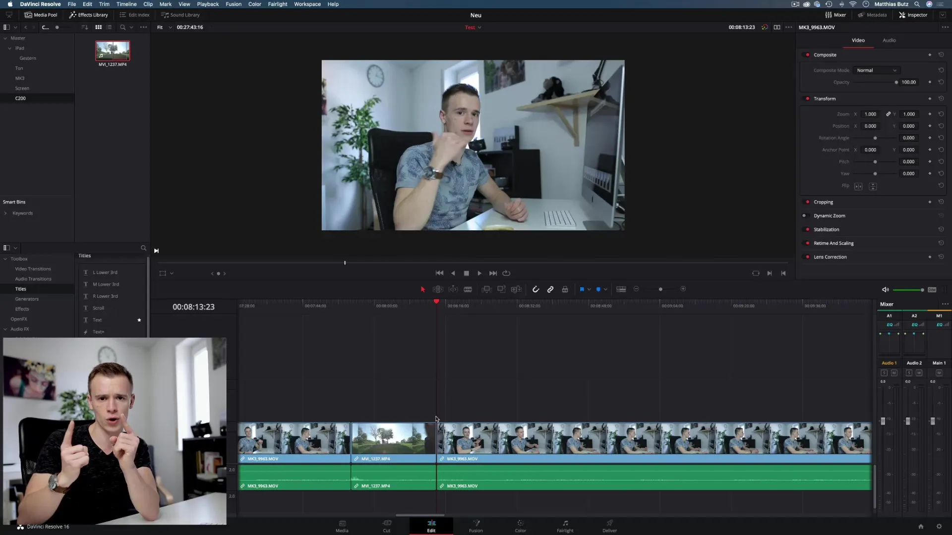 Effectief clips invoegen in DaVinci Resolve Clips effectief invoegen in DaVinci Resolve