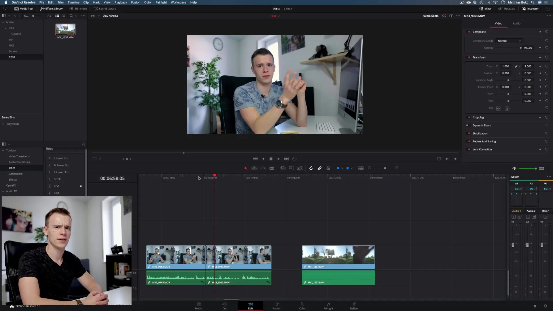 Efficiënt clips invoegen in DaVinci Resolve Effectief clips invoegen in DaVinci Resolve