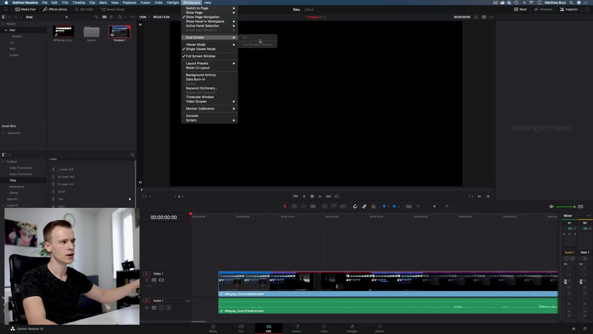 DaVinci Resolveのユーザーインターフェースを最適に活用する DaVinci Resolveのユーザーインターフェースを最適に活用する