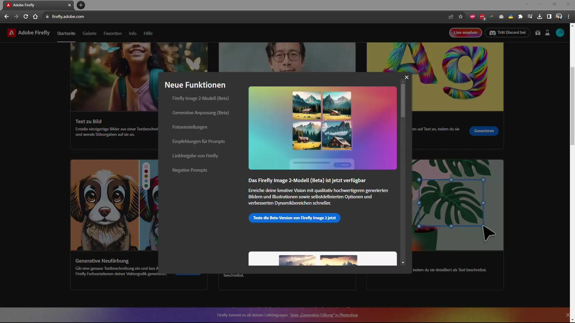 Adobe Firefly: Noile funcții din modelul 2 (octombrie 2023)