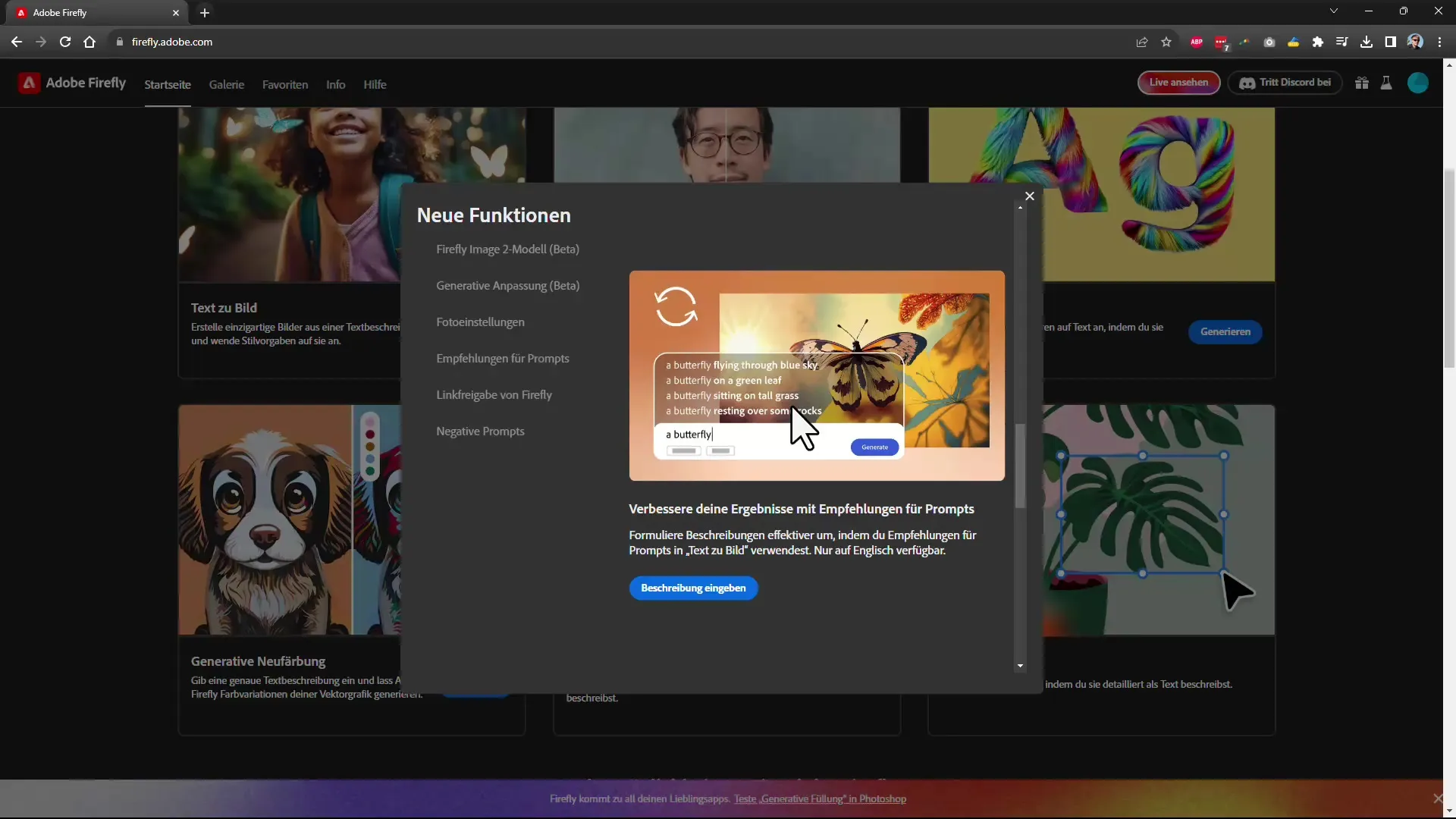 Adobe Firefly: Noi funcționalități în modelul 2 (octombrie 2023)