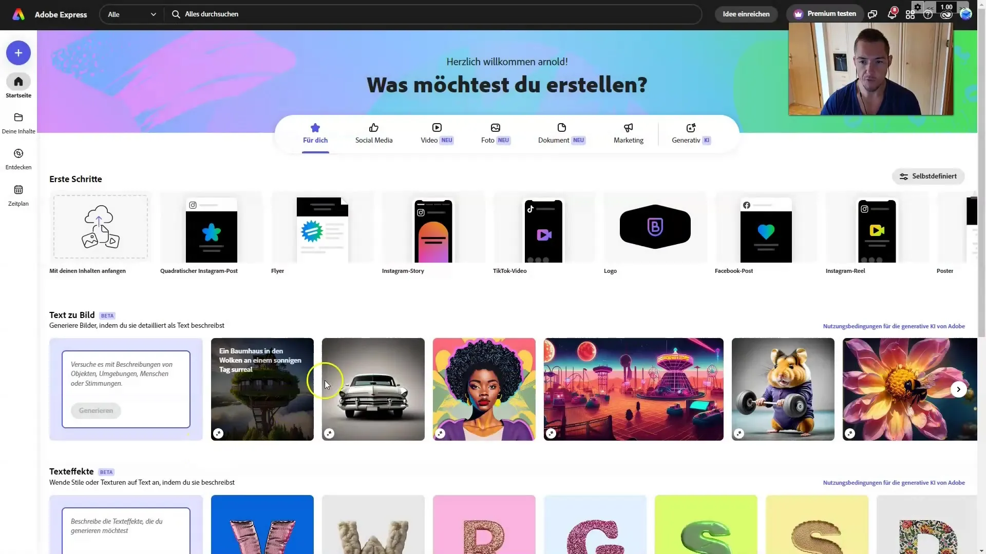 Design creativ cu Adobe Firefly în Adobe Express
