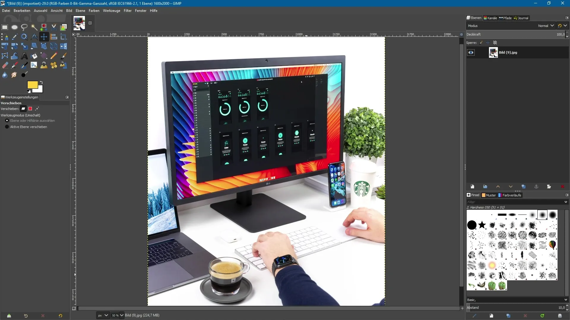 GIMP 2.10: Herramienta de transformación unificada en detalle GIMP 2.10: Herramienta de transformación unificada en detalle